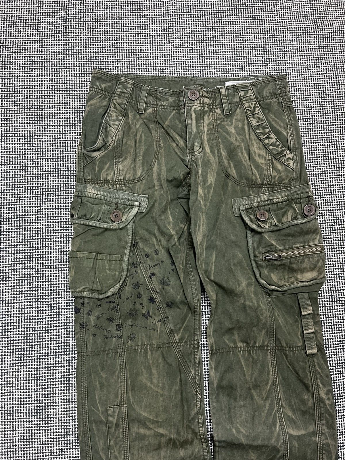 Japanese Brand Green TuoGu tactical cargo printed camo trousers Japanese Size US 30 / EU 46 - 4 Thumbnail
