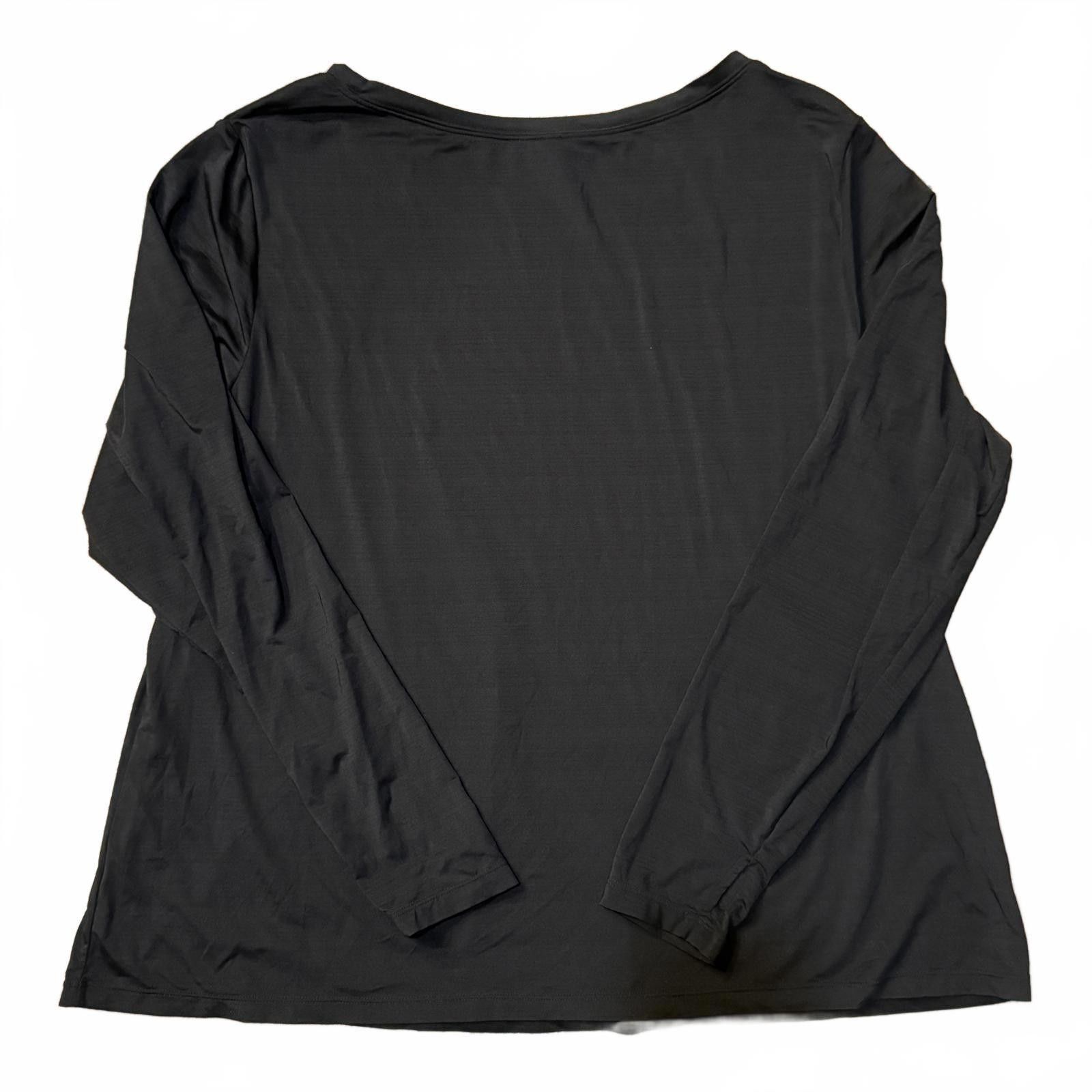 Fabletics Fabletics long-sleeve performance tee, black – 2X Size XXL / US 16-18 / IT 52-54 - 2 Thumbnail