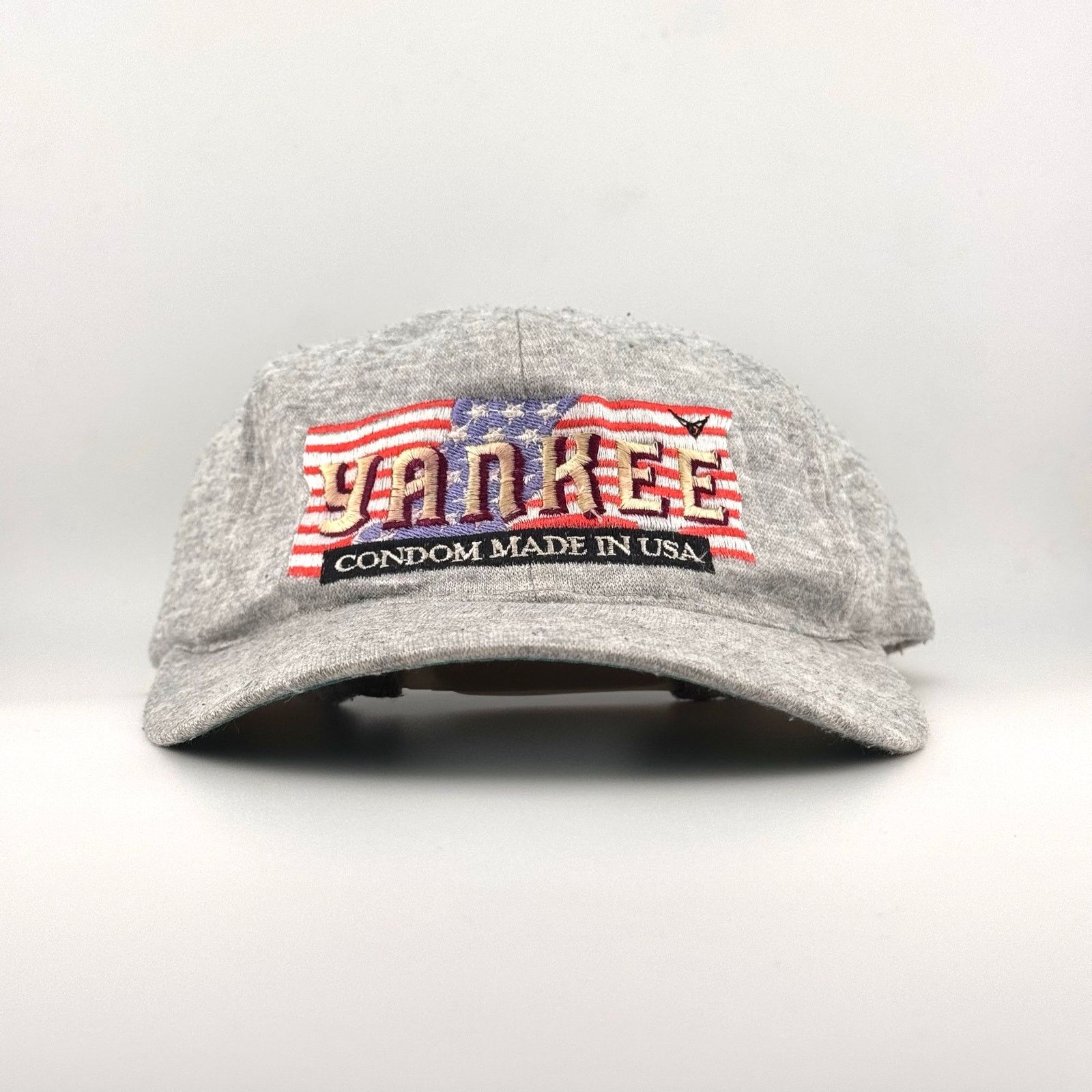 Vintage Vintage 90s Yankee Condom Made In USA Promo Hat Gray Cap Size ONE SIZE - 1 Thumbnail