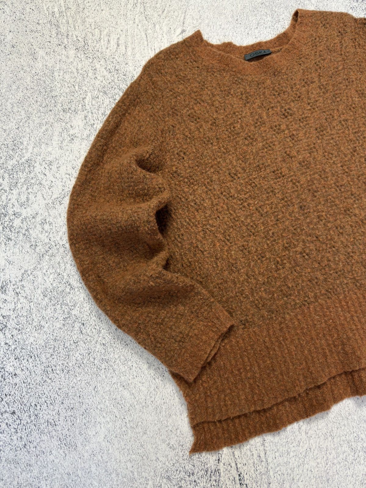 OSKA OSKA Premium Virgin Wool Knit Rich Brown Sweater Size M / US 6-8 / IT 42-44 - 3 Thumbnail