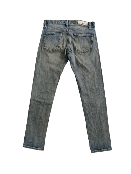 Japanese Brand MILE 6737 Distressed Jeans Patchwork Style For Women Size 29" - 2 Thumbnail