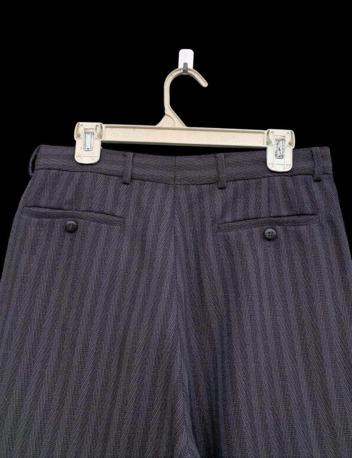 Vintage 🔥Vintage Italian texture striped baggy wool trouser pants Size US 31 - 8 Thumbnail