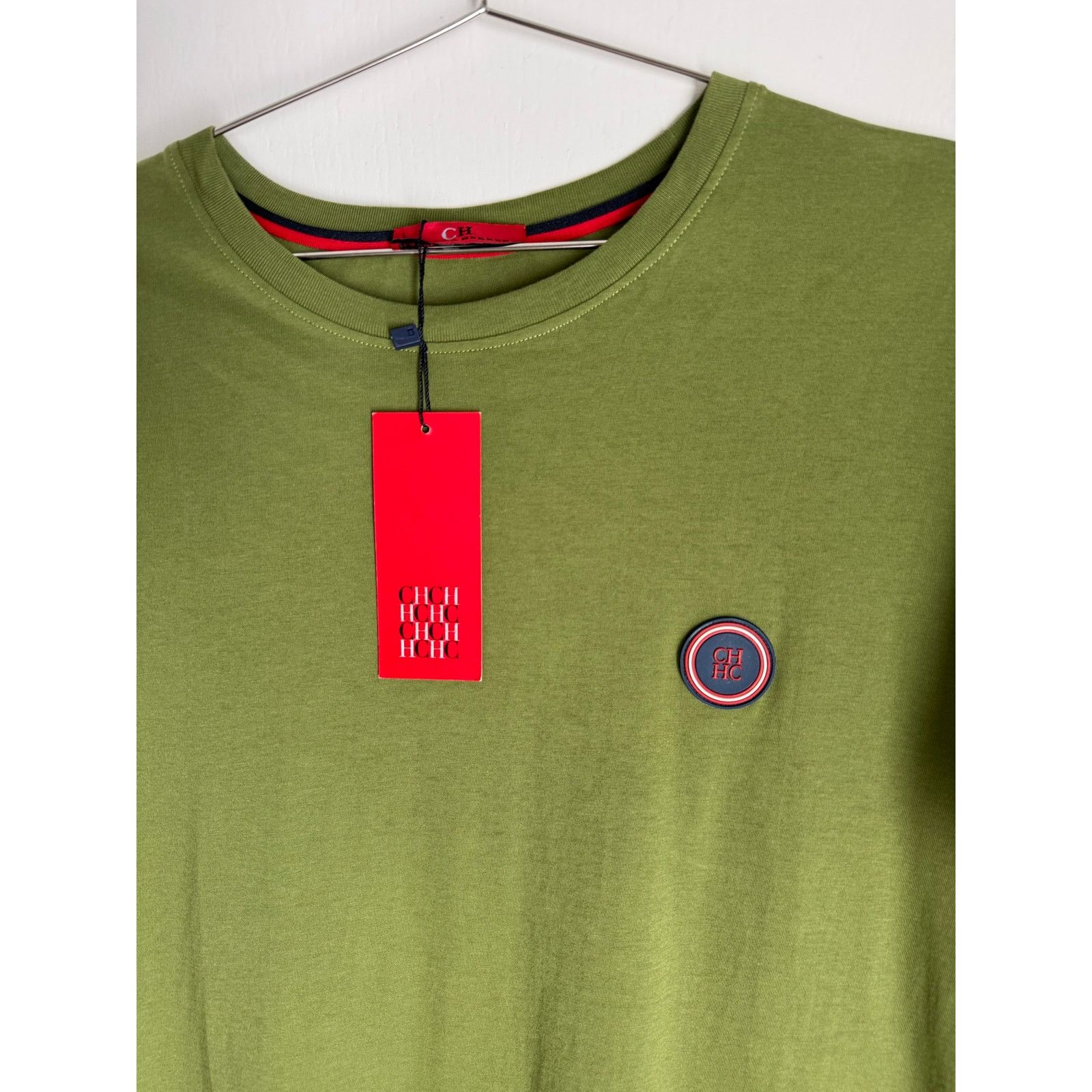 Carolina Herrera New Carolina Herrera Logo Cotton T-Shirt Green Mens Size L Size US L / EU 52-54 / 3 - 4 Thumbnail