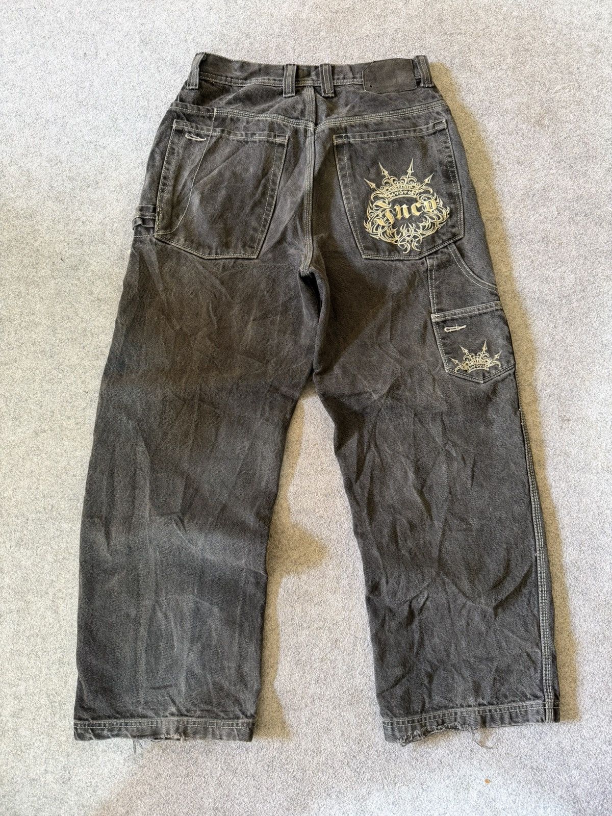 JNCO Jnco Crown Carpenter Baggy Black Grey Size US 30 / EU 46 - 3 Thumbnail