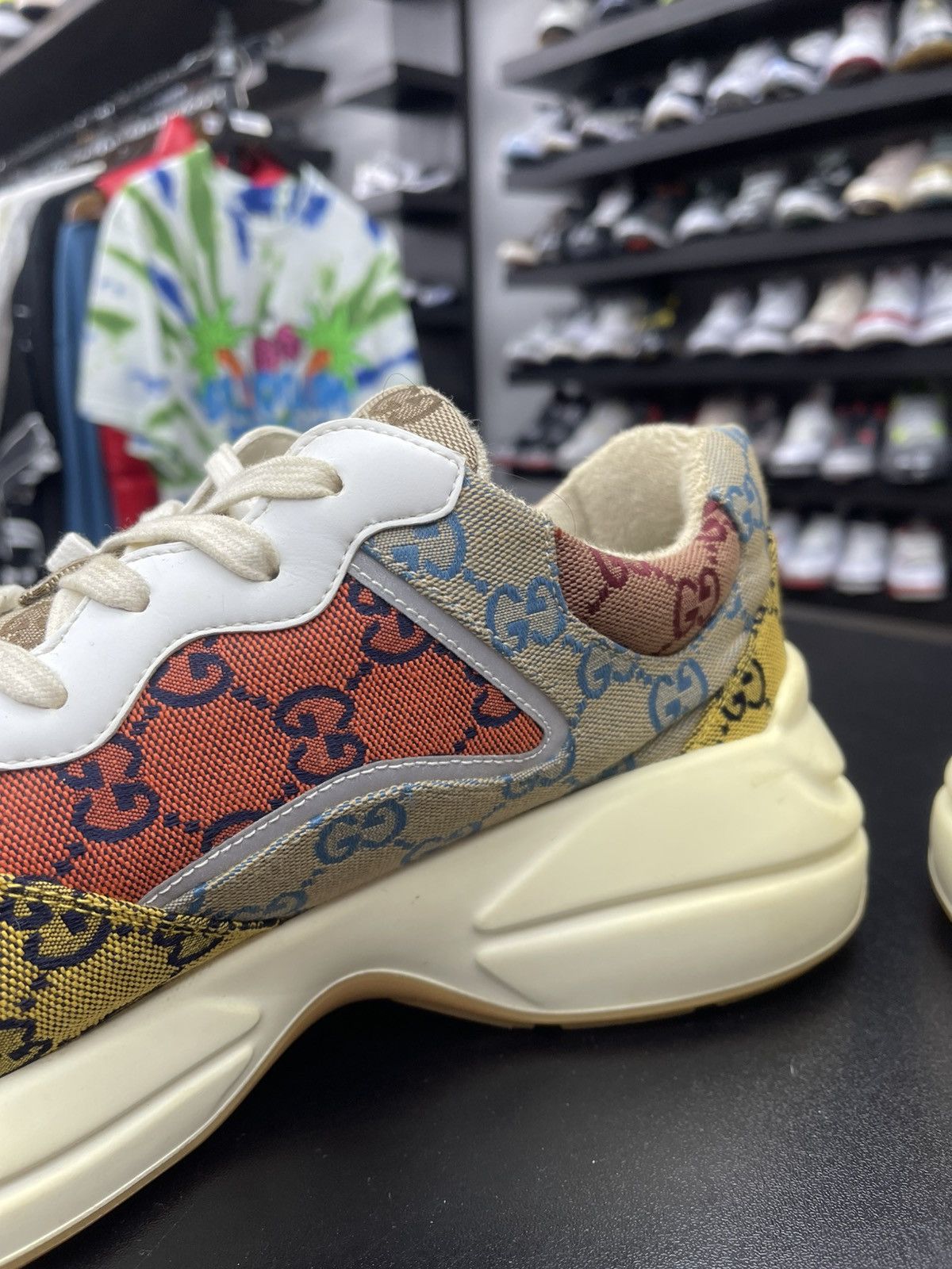 Gucci Size 11.5US/11G - Gucci GG Rhyton Sneakers Multicolor Canvas Size US 11 / EU 44 - 7 Thumbnail