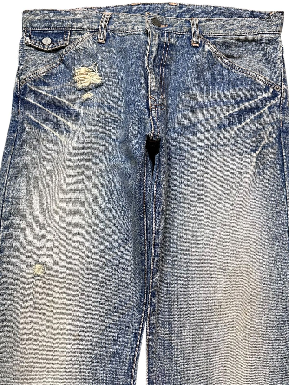 Takeo Kikuchi Vintage Takeo Kikuchi Faded Grunge Whiskers Denim Size US 33 - 2 Thumbnail