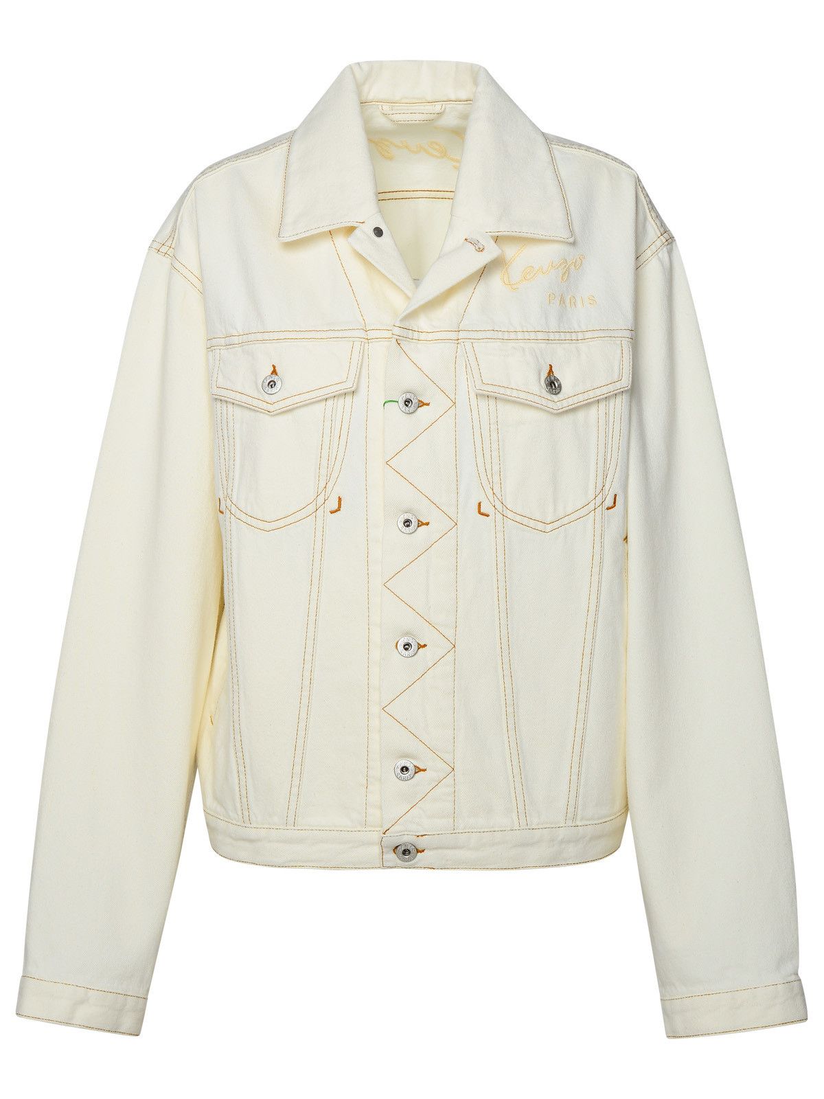image of Kenzo Ivory Cotton Jacket, Men's (Size Large)