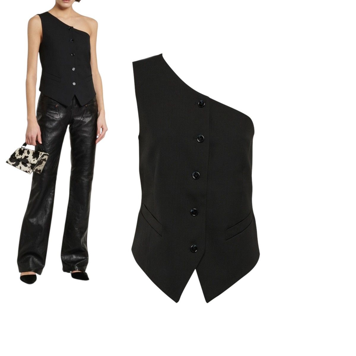 Acne Studios Asymmetric suit vest Size XS / US 0-2 / IT 36-38 - 1 Thumbnail