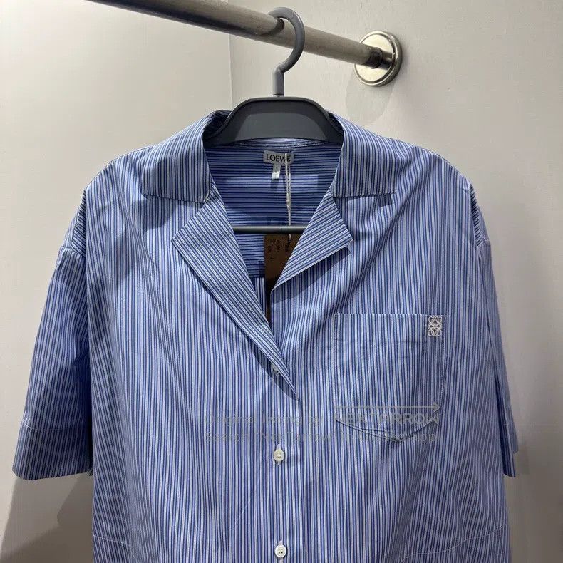 Loewe Loewe Vertical Stripe Logo Short Sleeve Shirt Size XS / US 0-2 / IT 36-38 - 6 Thumbnail