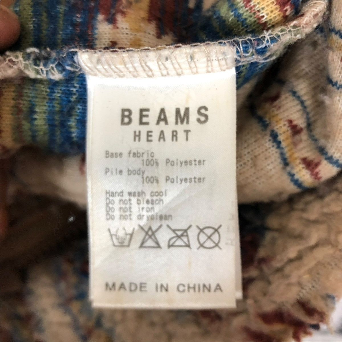 Vintage Beams Heart Fleece Jacket: Japanese Hoodie, Full Zip