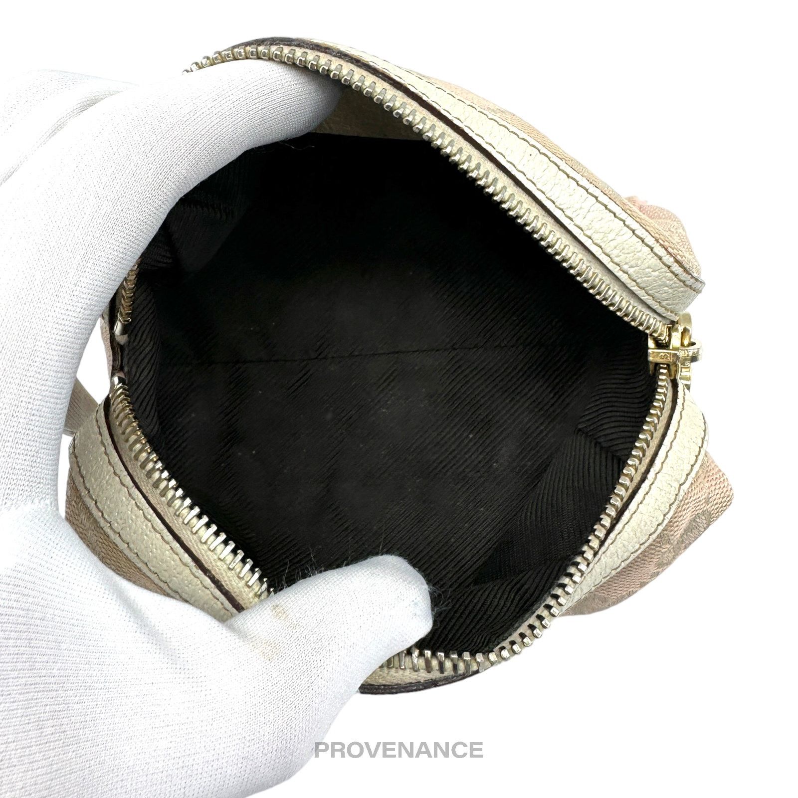 Gucci 🔴 Gucci Cosmetic Pouch - Powder Pink GG Canvas Heart Size ONE SIZE - 9 Thumbnail