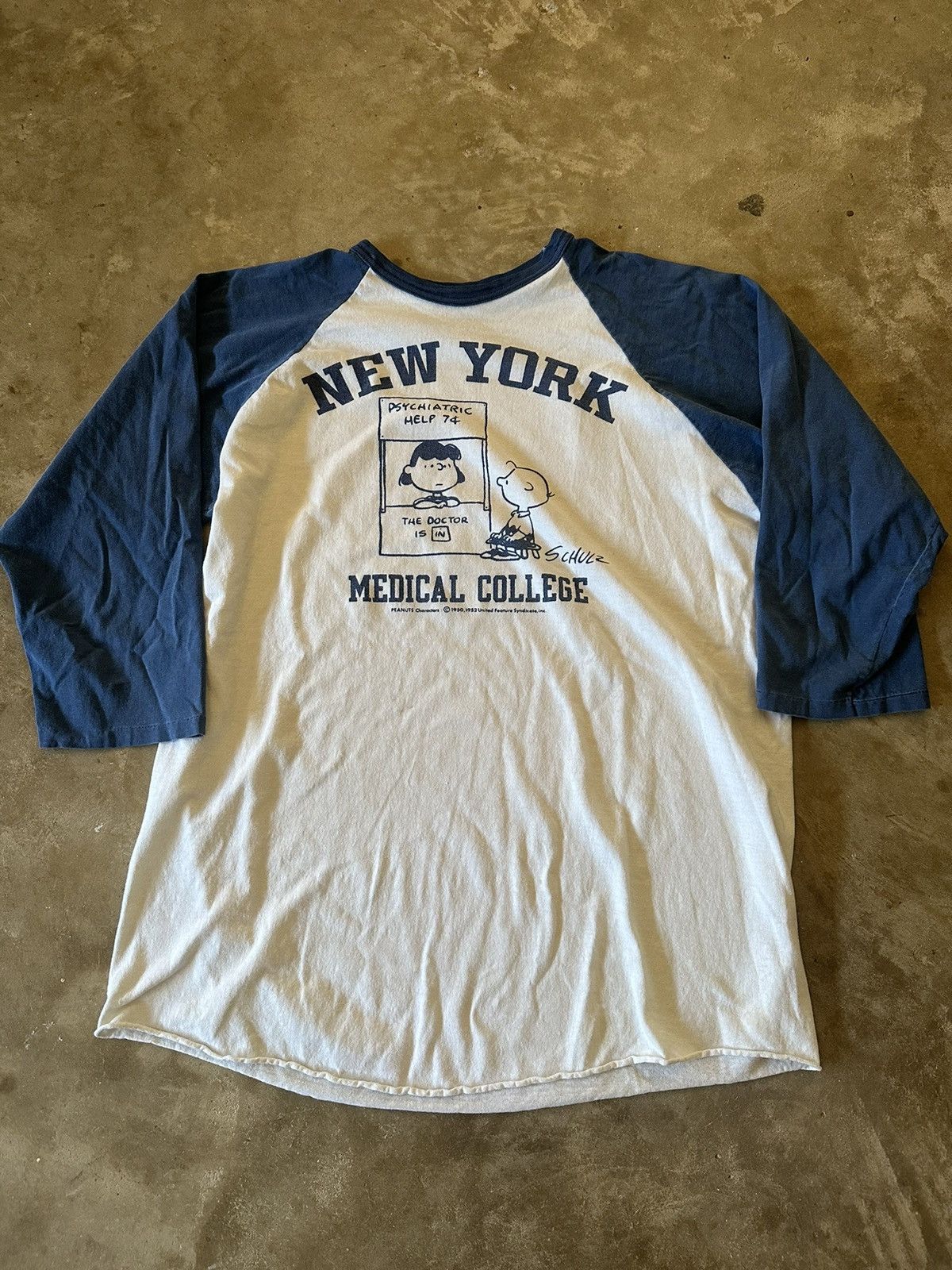 image of Made In USA x Vintage 70's Charlie Brown Raglan Shirt Size XL in White, Men's