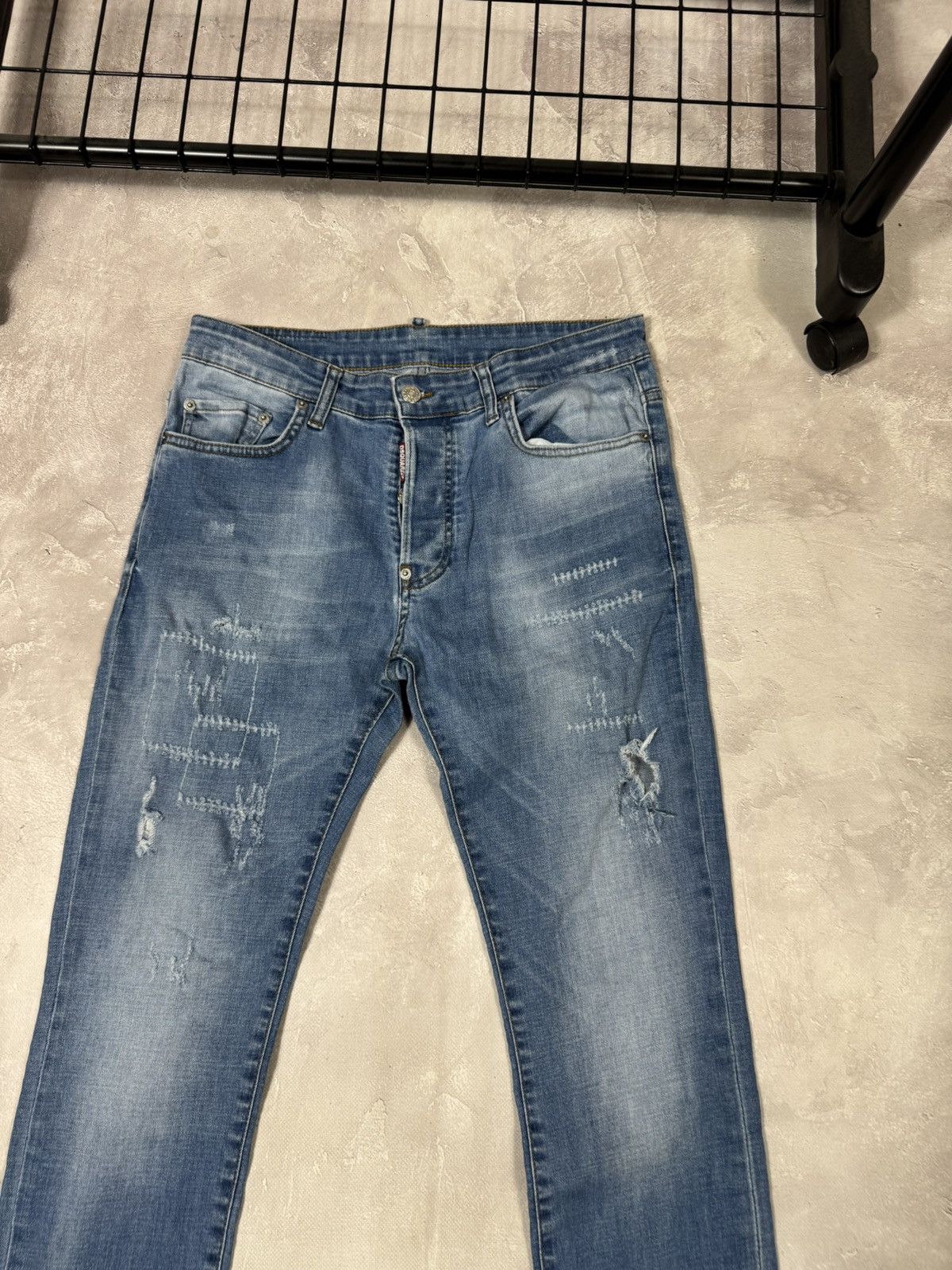 Dsquared2 Dsquared2 Distressed Y2k Slim Jeans Size US 32 / EU 48 - 5 Thumbnail