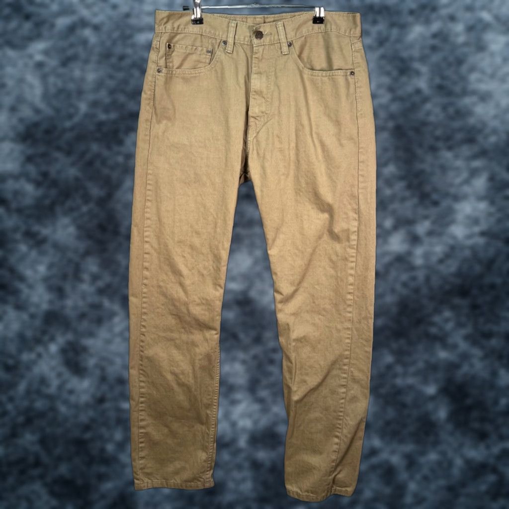 Levi's Levi's 505 Jeans Mens 34 Regular Khaki Cotton Denim 5-Pocket Straight Pants Vintage No Size US 34 / EU 50 - 1 Thumbnail