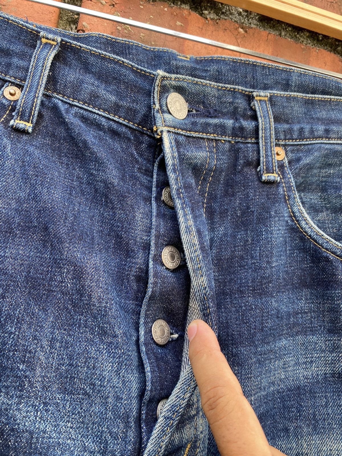Levi's Vintage Clothing W33x35 Vintage levi's 503B redline distressed Size US 33 - 3 Thumbnail