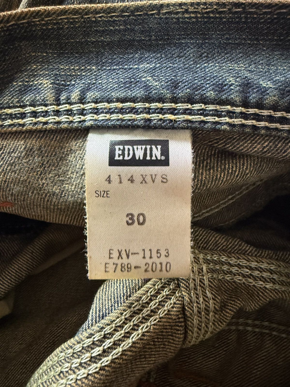 If Six Was Nine Edwin Japan Psychedelic Mud Wash Fade Double Waist Jeans Size US 30 / EU 46 - 21 Thumbnail