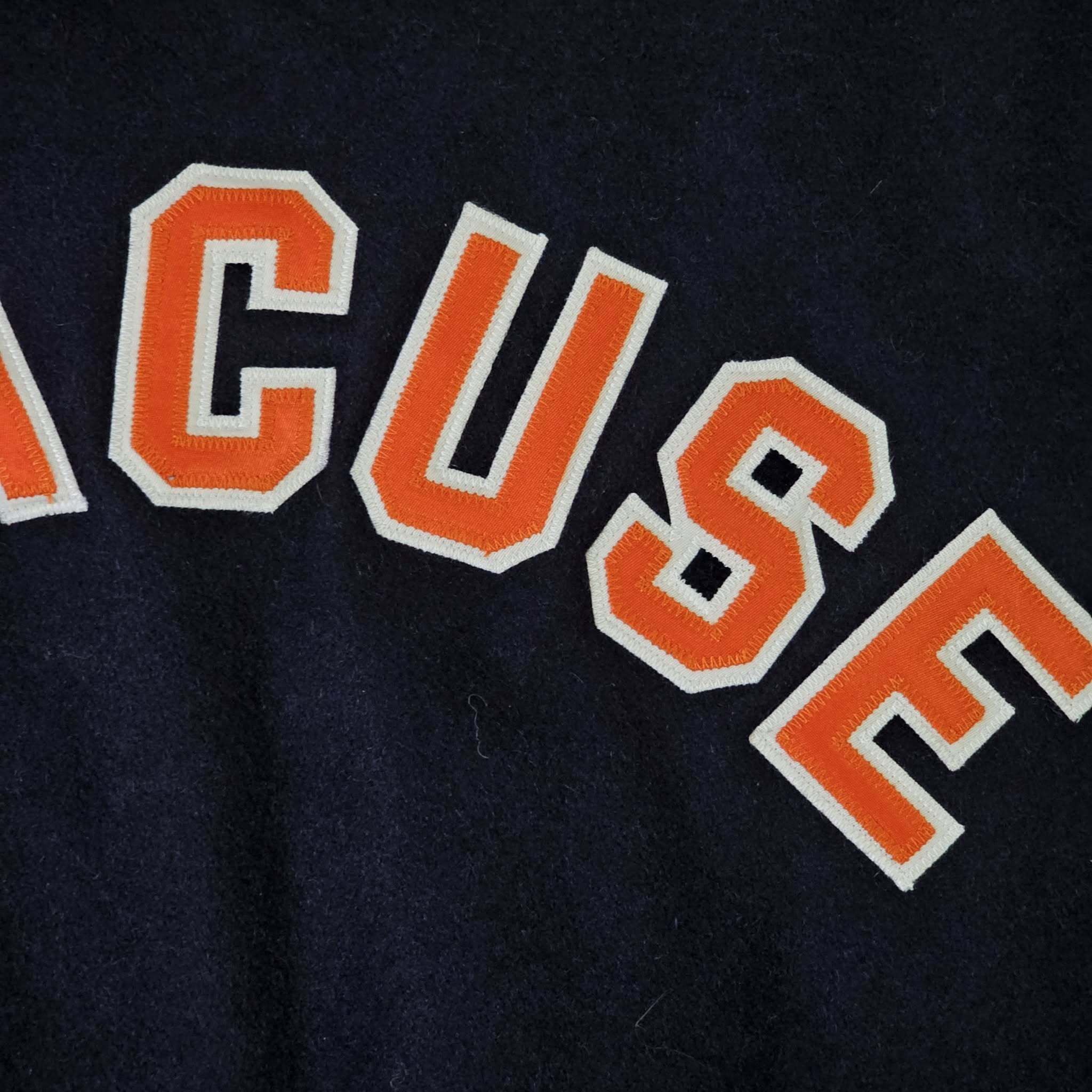 Delong Syracuse Orange Men Vintage 90s DeLong Wool Varsity Jacket Size US XL / EU 56 / 4 - 9 Thumbnail