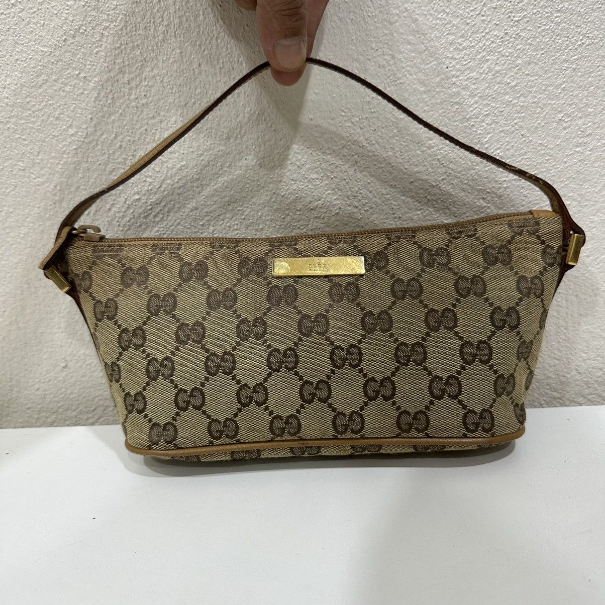 Gucci GUCCI BOAT GG CANVAS POCHETTE BAG 9 Size ONE SIZE - 2 Thumbnail