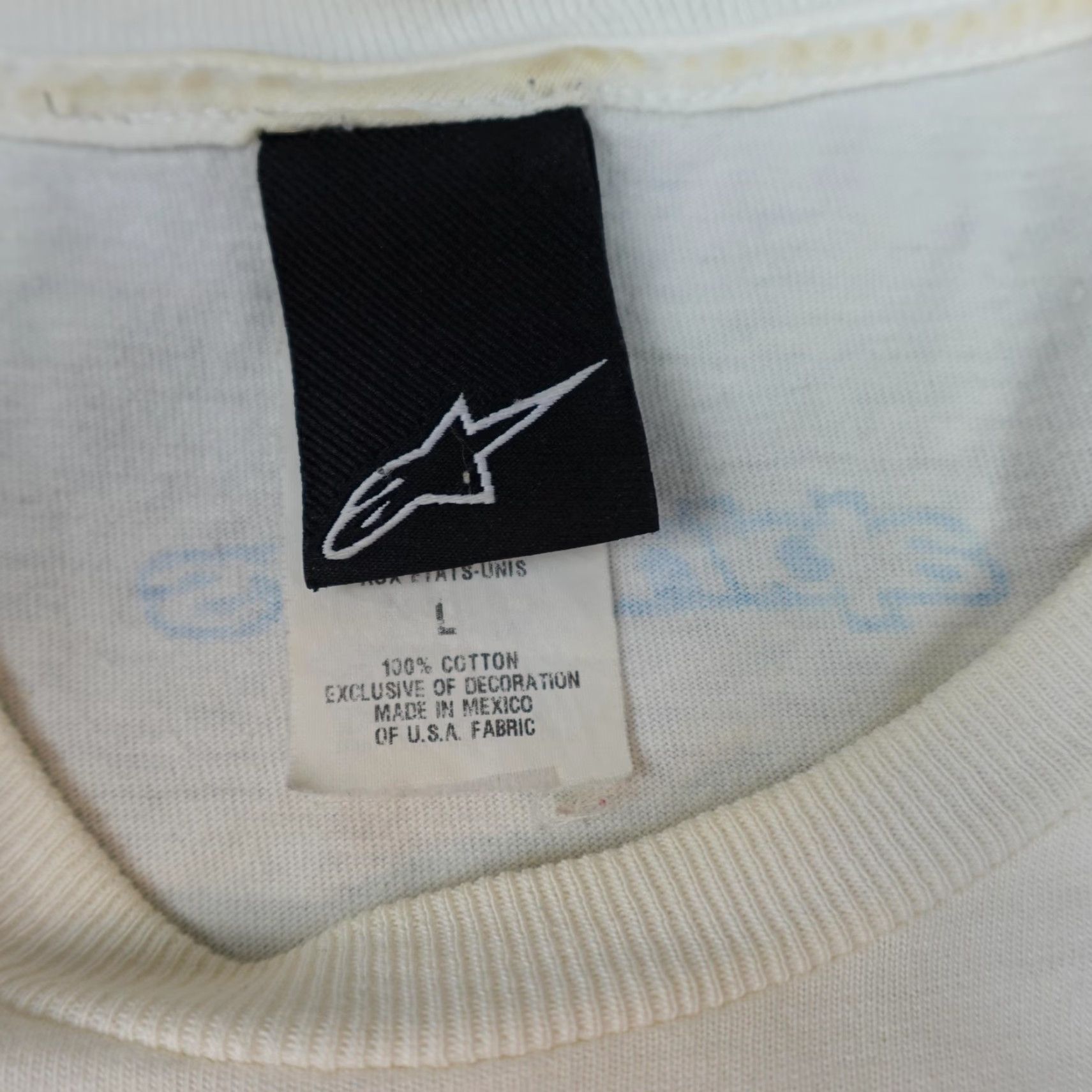Alpinestars VINTAGE Alpinestars Shirt Mens Large White Logo Graphic Motorcycle Tee Racing Shirt Size US L / EU 52-54 / 3 - 6 Thumbnail