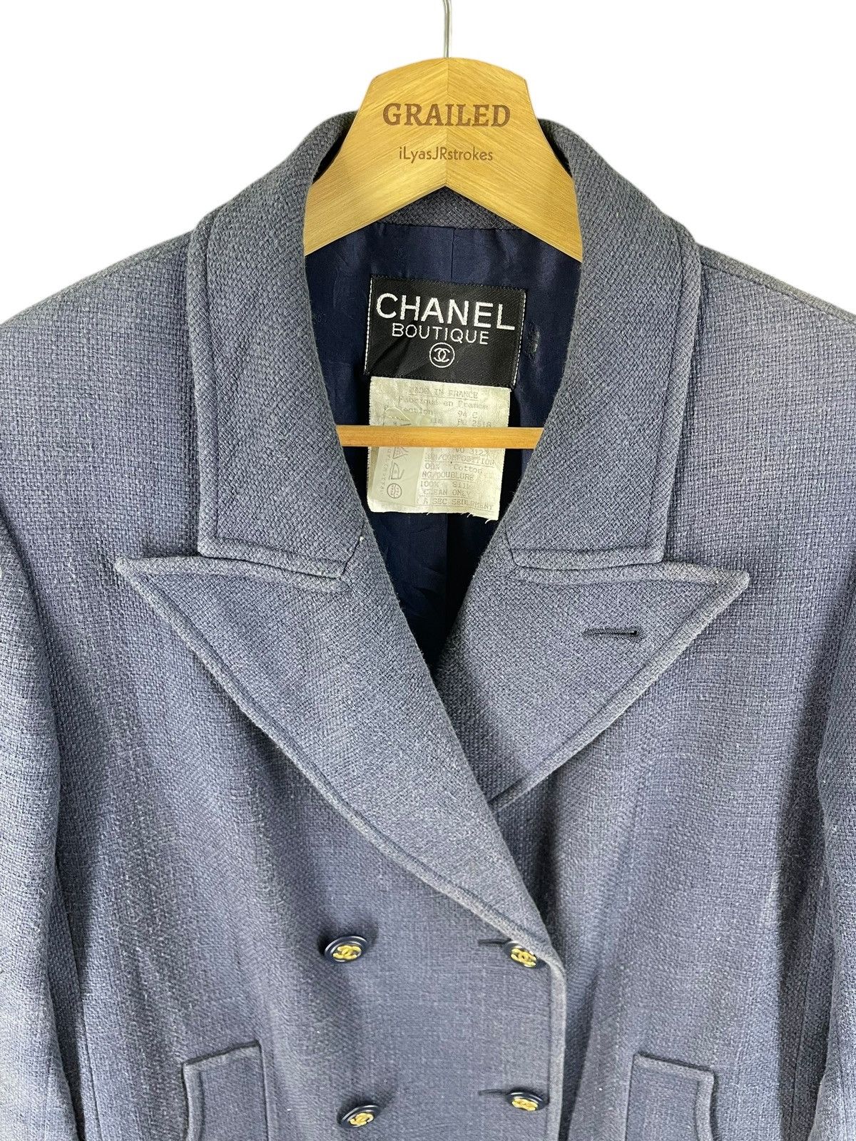 Chanel Vintage 1990's Chanel Double Breasted Jacket Rare Size XS / US 0-2 / IT 36-38 - 20 Thumbnail