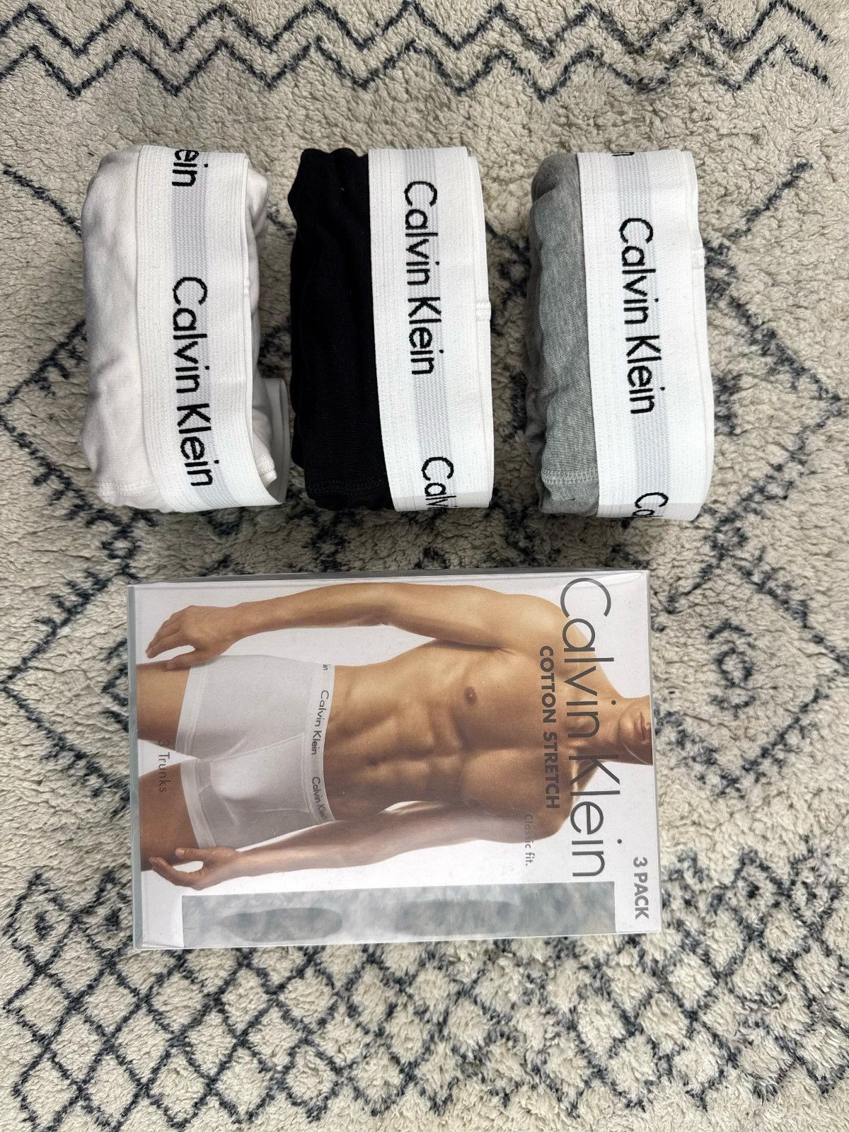 Other calvin klein mens boxers short 3 in pack bwg Size US 32 / EU 48 - 3 Thumbnail