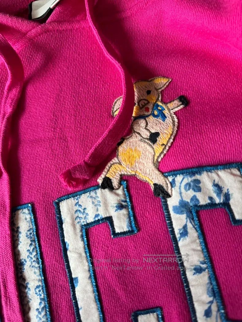 Gucci Gucci Pink embroidered piglet hoodie Size M / US 6-8 / IT 42-44 - 3 Thumbnail