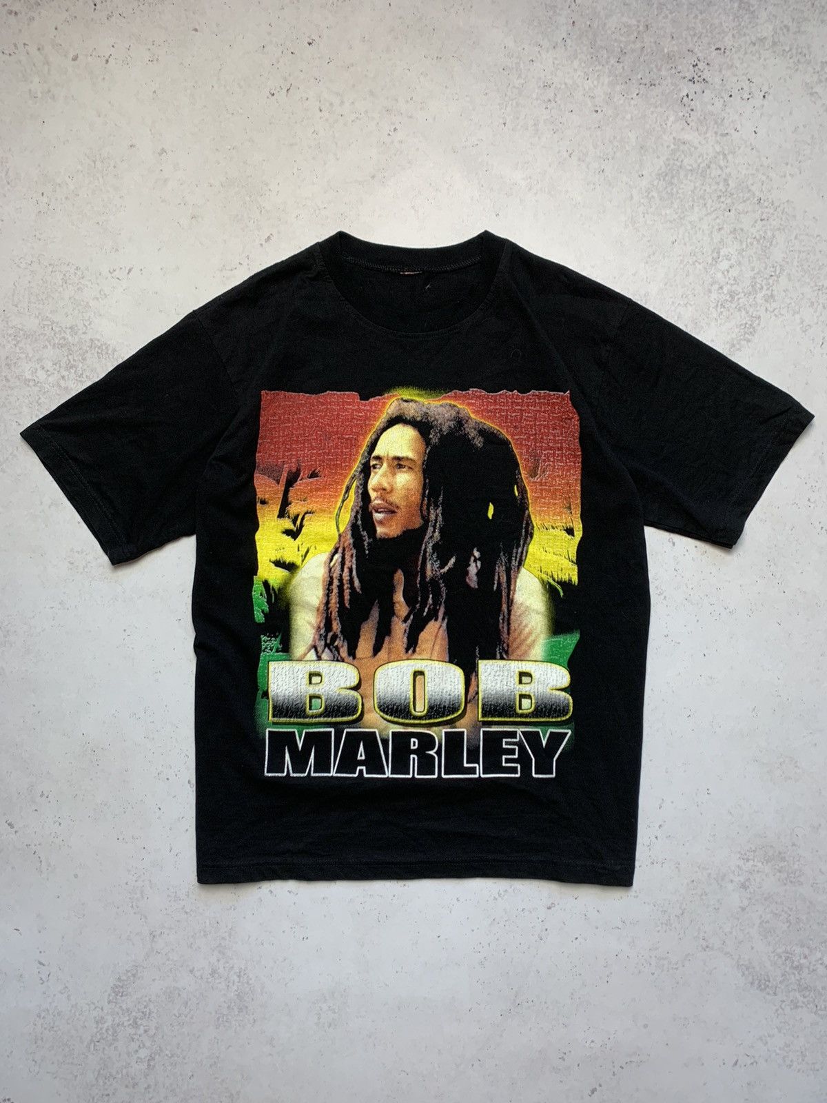 Vintage Vintage Rare 90's Bob Marley Overprint T-shirt Y2K/YKK Size US L / EU 52-54 / 3 - 13 Thumbnail
