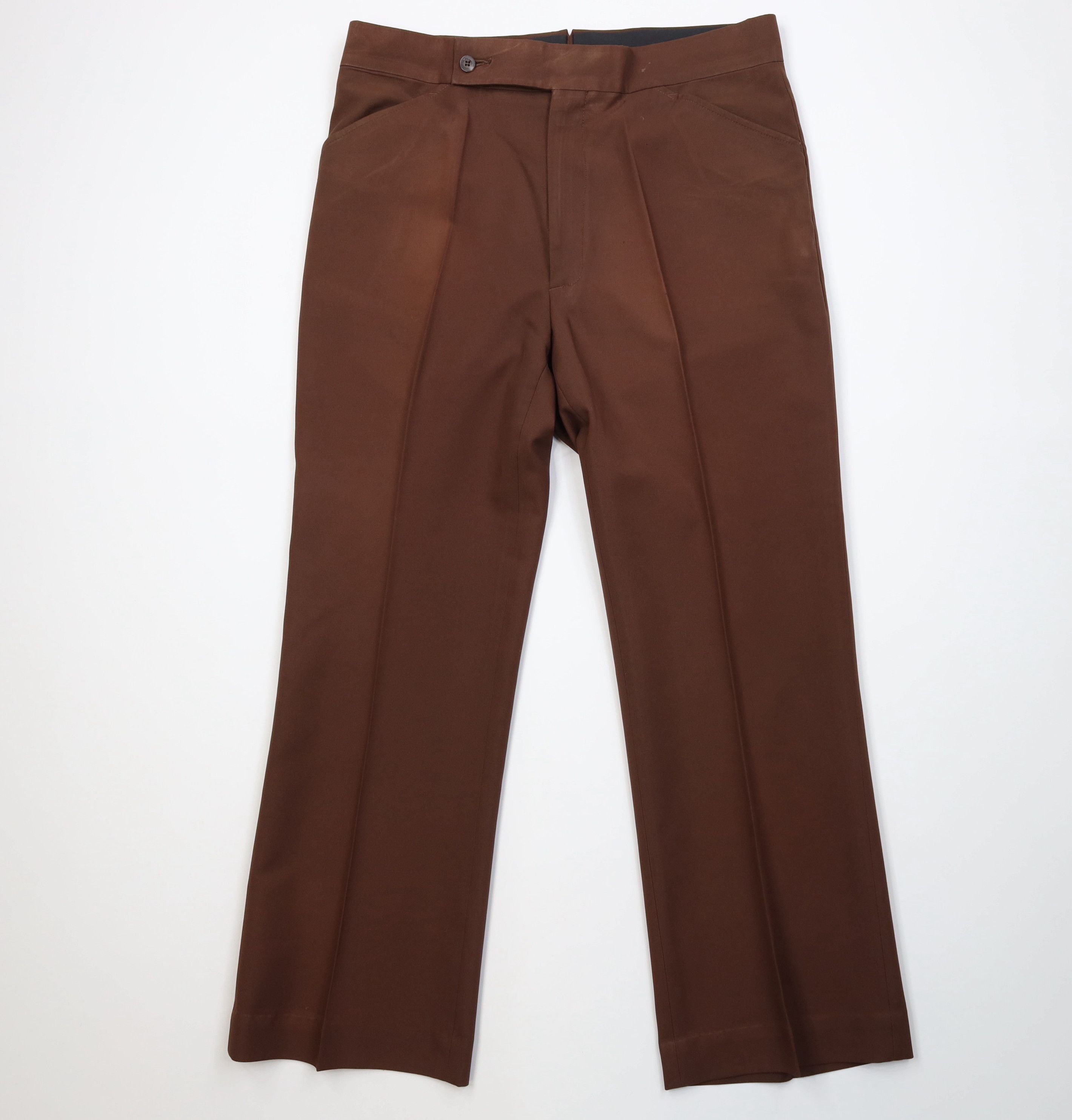 Vintage Vintage 70s Streetwear Knit Bell Bottoms Chino Pants Brown Size US 36 / EU 52 - 1 Thumbnail