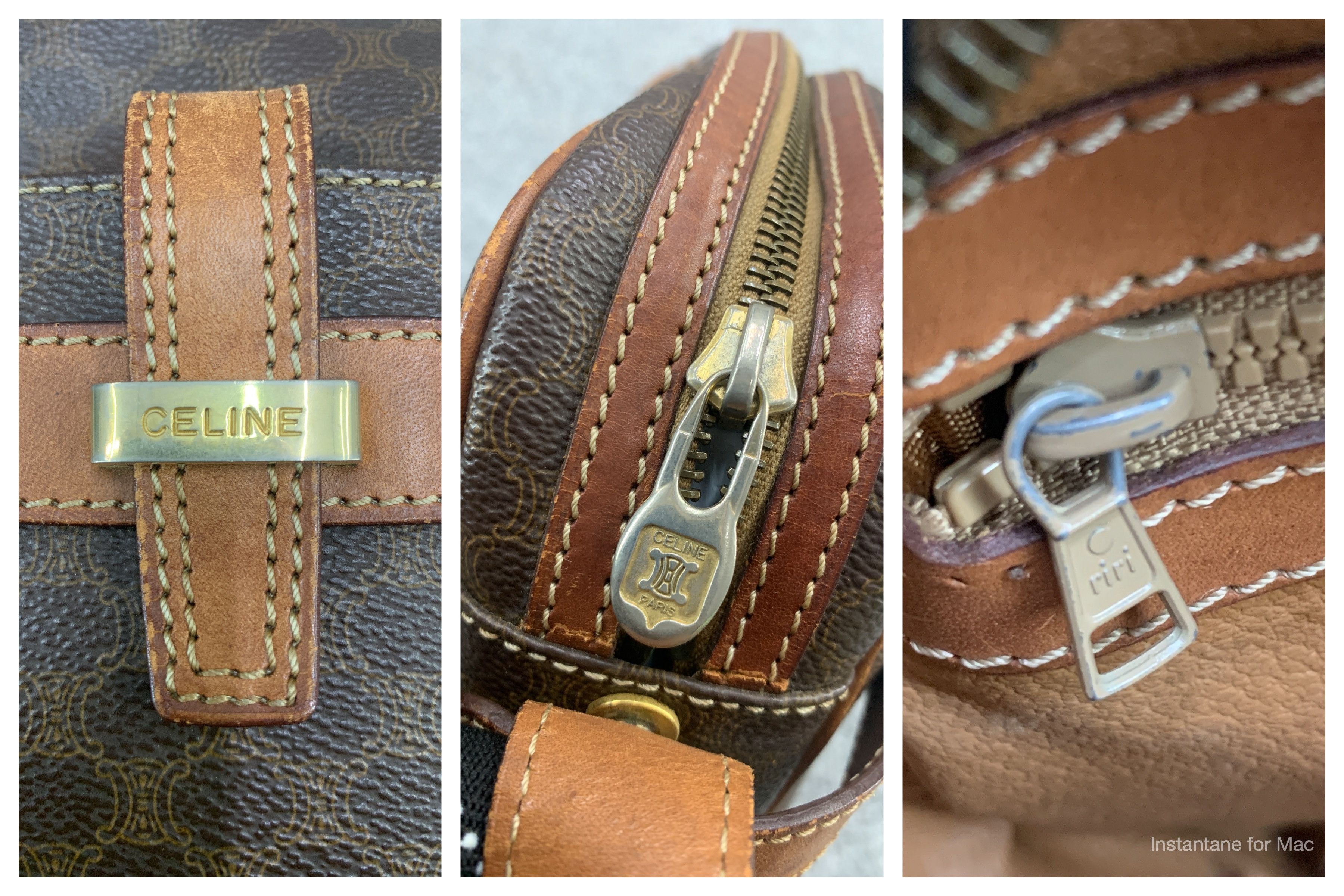 Celine × Vintage Vintage Celine Macadam Sling Bag Unisex Crossbody Bag Size ONE SIZE - 7 Thumbnail