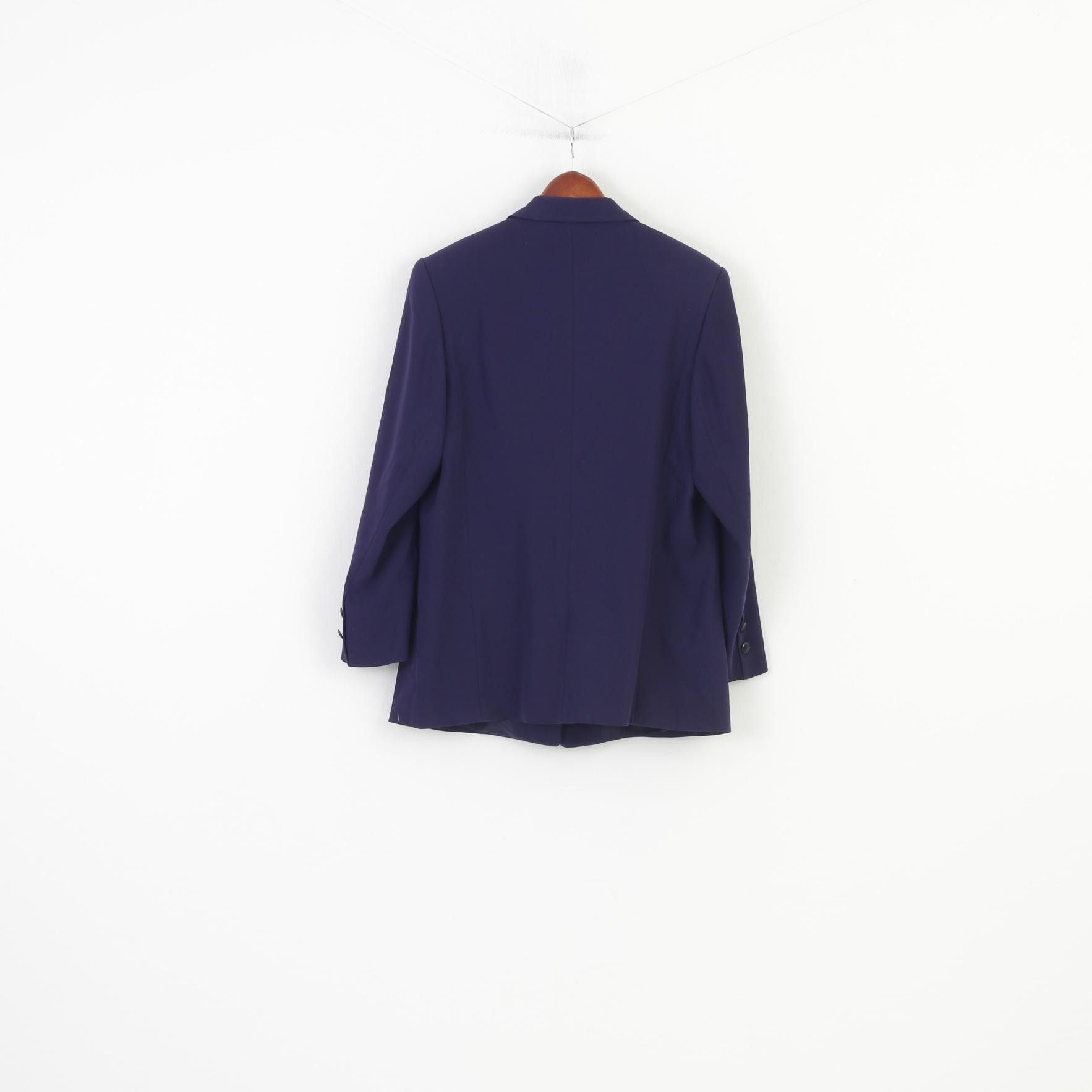 Vintage Marcona Women 18 XL Blazer Navy Single Breasted 4309 Size XXL / US 16-18 / IT 52-54 - 7 Thumbnail