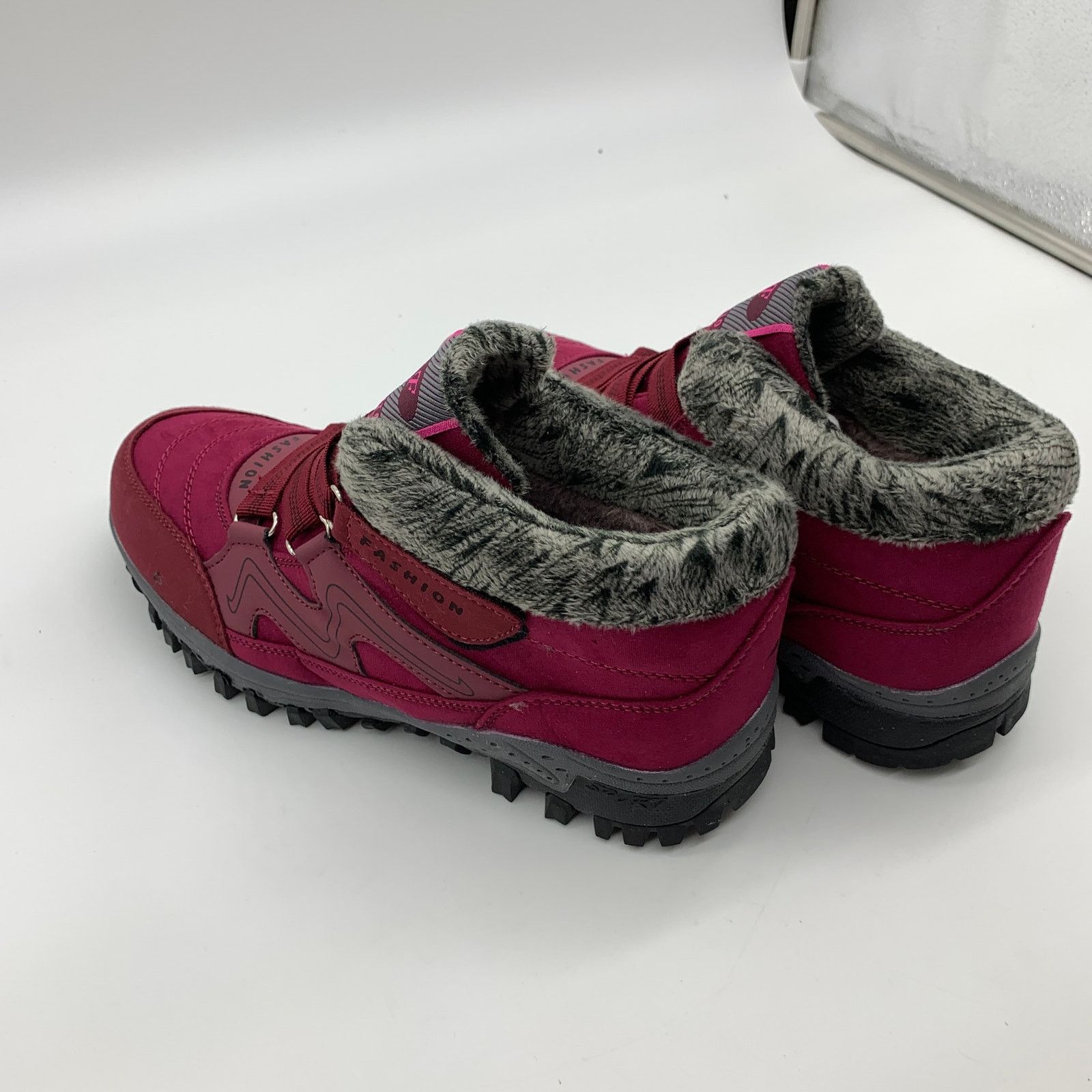Other High-Top Boot Size 8 Burgundy & Purple Faux Fur Lined Size US 8 / IT 38 - 3 Thumbnail