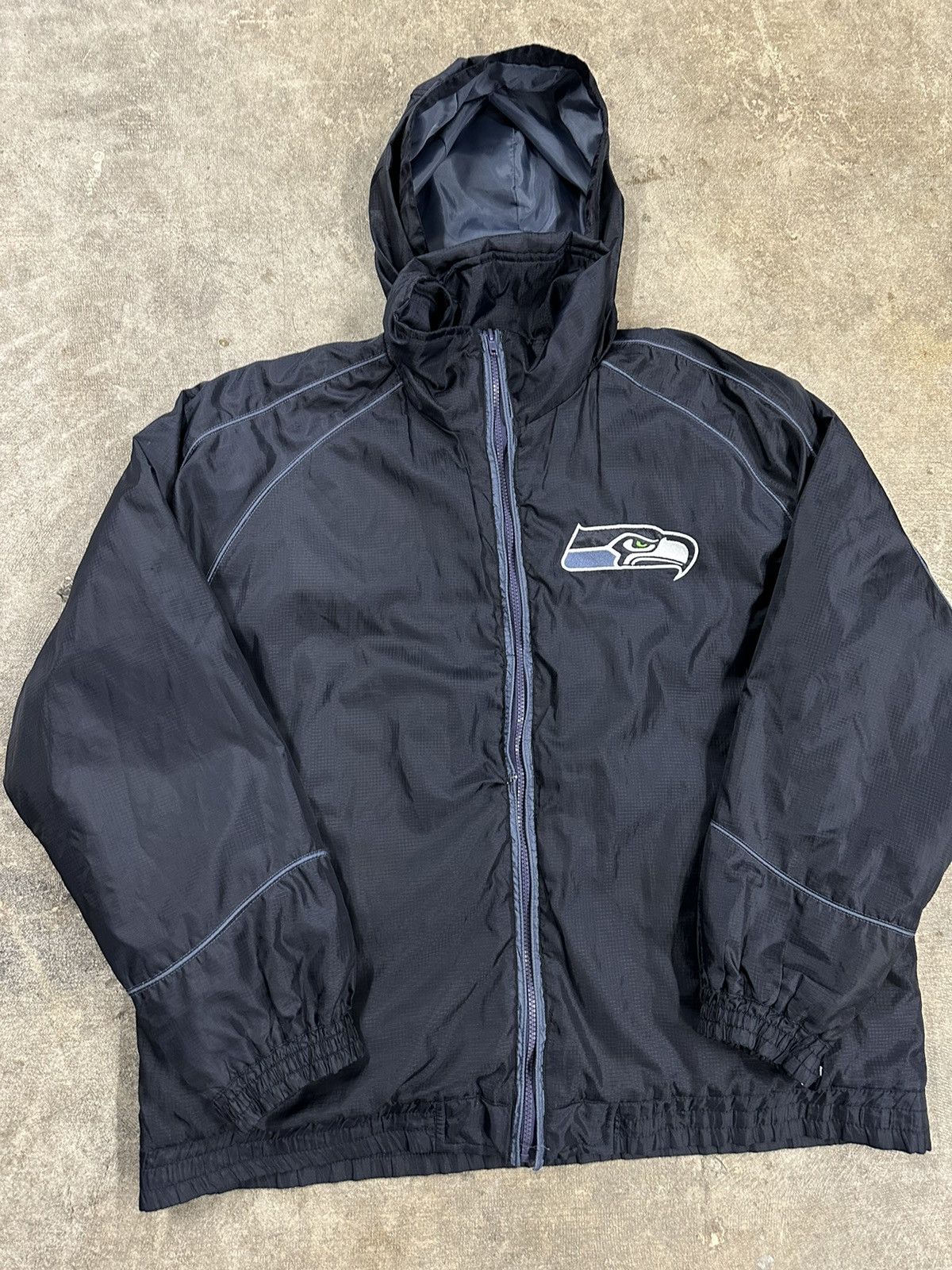 NFL Crazy Y2K NFL Seattle Seahawks Windbreaker Jacket Size US L / EU 52-54 / 3 - 3 Thumbnail