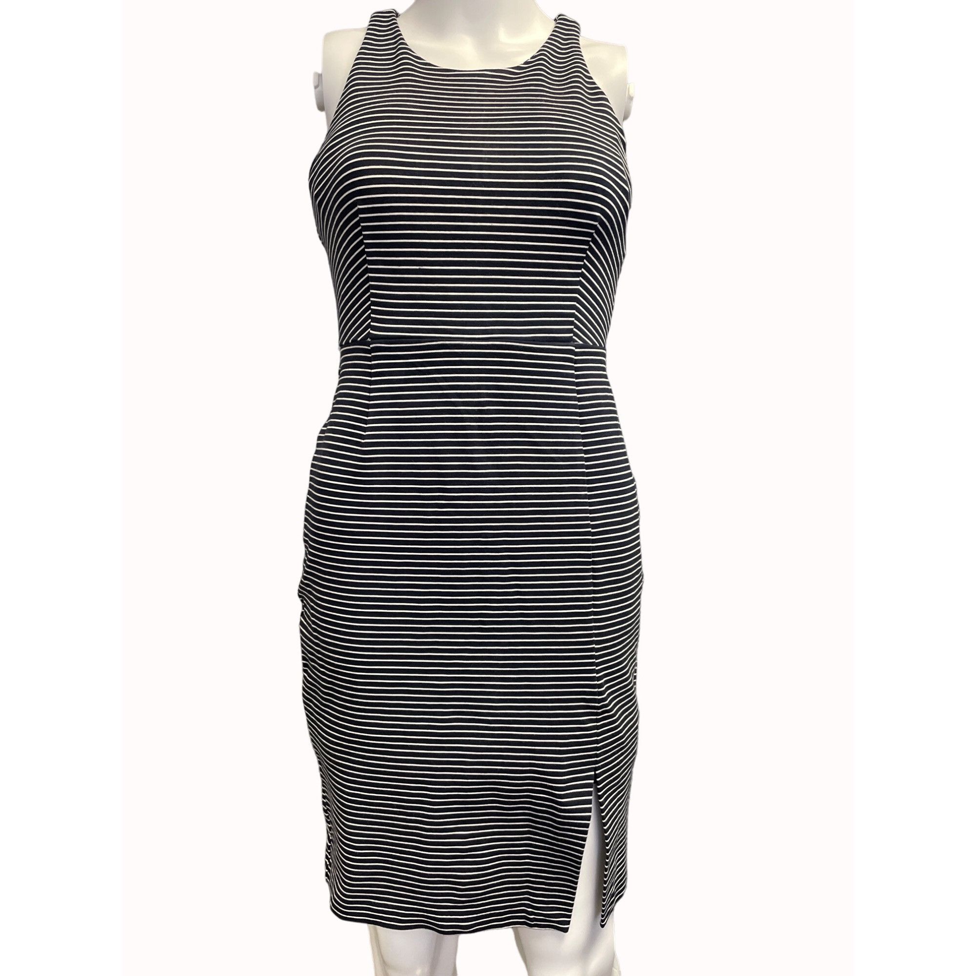 Banana Republic Banana Republic Womens Striped Blue and White Dress Size 0  S | Grailed
