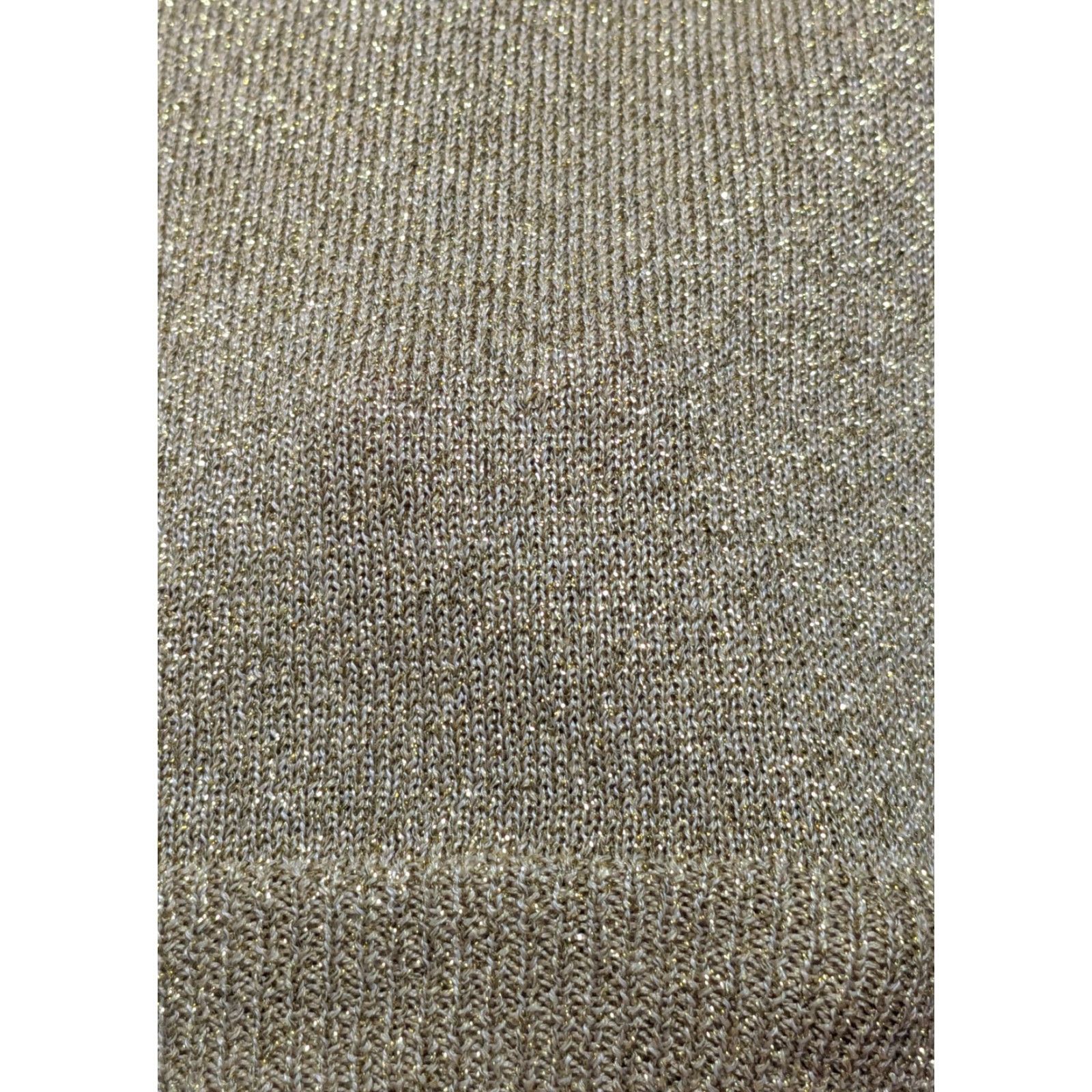 LAUREN RALPH LAUREN Gold Metallic Silk Blend Scoop Sleeveless Top - Women XL EUC main image 5