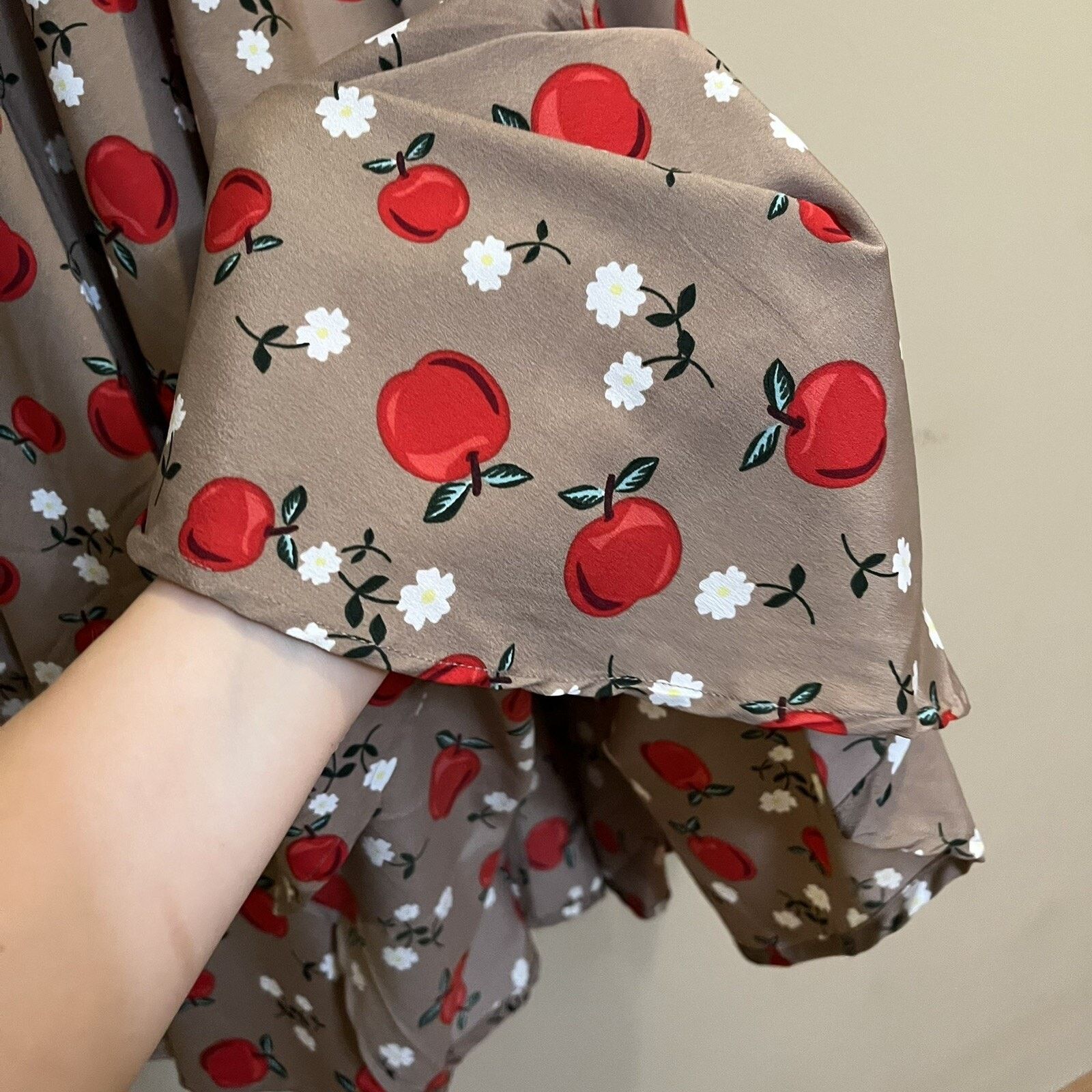 Other Hell Bunny Vixen Dress NWT Sz M Apple Print Swing Dress Size M / US 6-8 / IT 42-44 - 4 Thumbnail