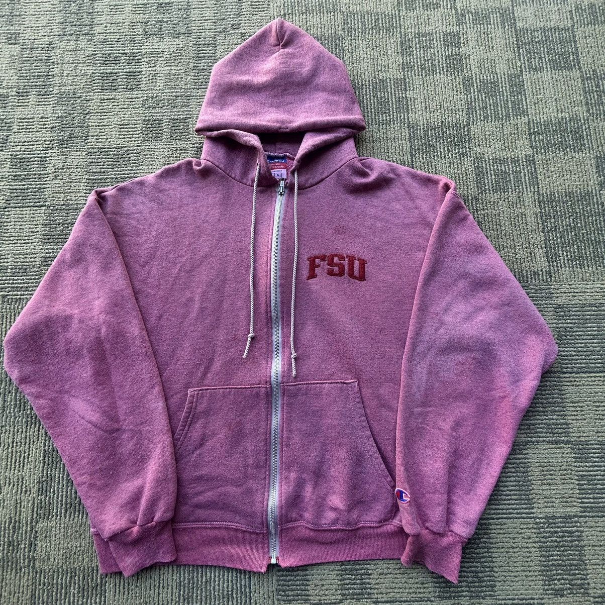 Champion Vtg Florida State Seminoles Champion Full-Zip Hoodie Jacket Size L / US 10 / IT 46 - 1 Thumbnail