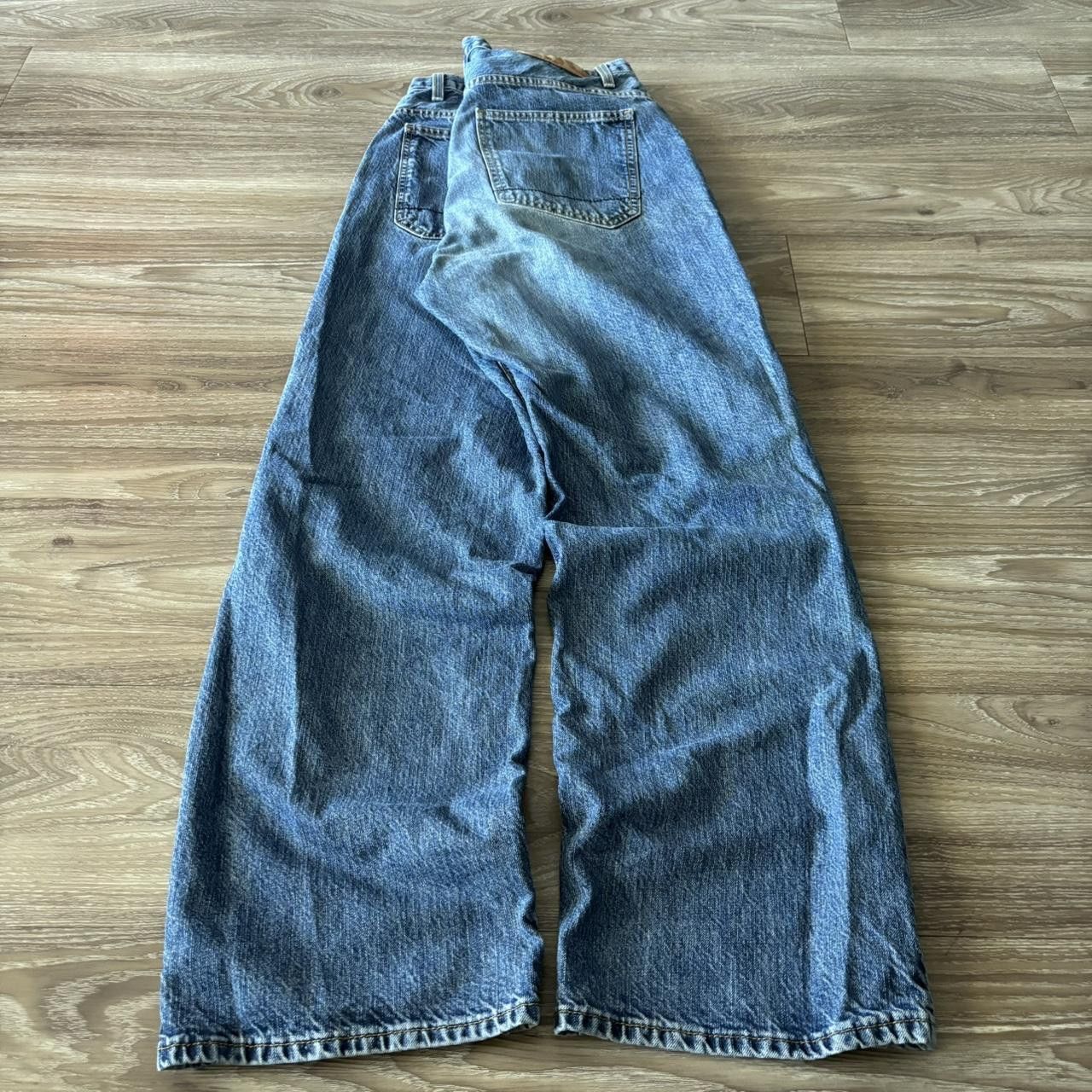 Japanese Brand Crazy Vintage Y2K/2000s Baggy Medium Wash Skater Denim Jeans! 36x32 Size US 36 / EU 52 - 4 Thumbnail