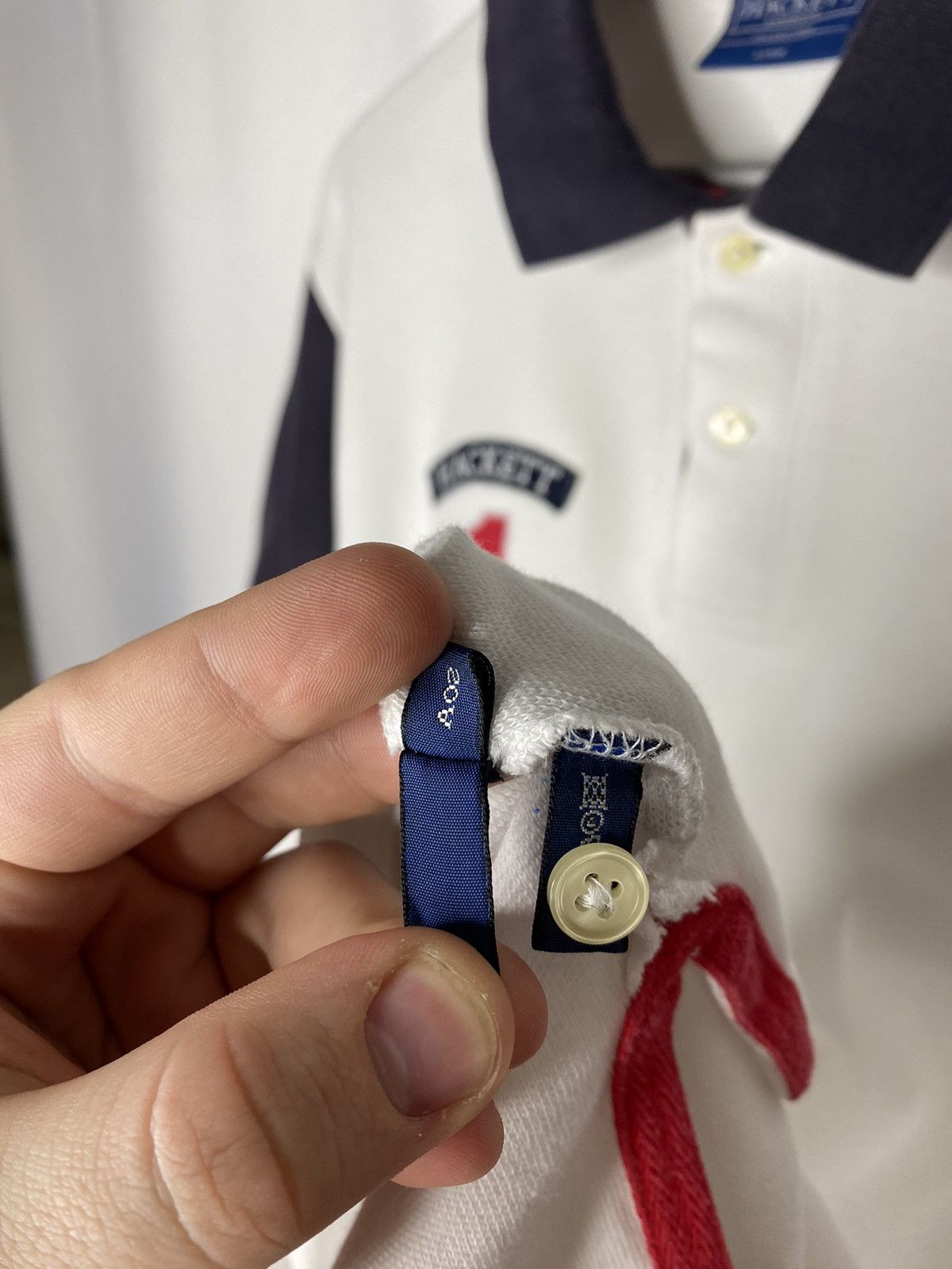 Hackett × Vintage Vintage Hackett London #1 Polo Shirt Short Sleeve Big Logo Size US L / EU 52-54 / 3 - 15 Thumbnail