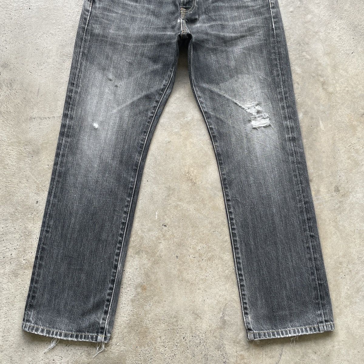 Japanese Brand W32x29.5💥 Vintage Japanese Black Faded Jeans Denim Pants Size US 32 / EU 48 - 4 Thumbnail