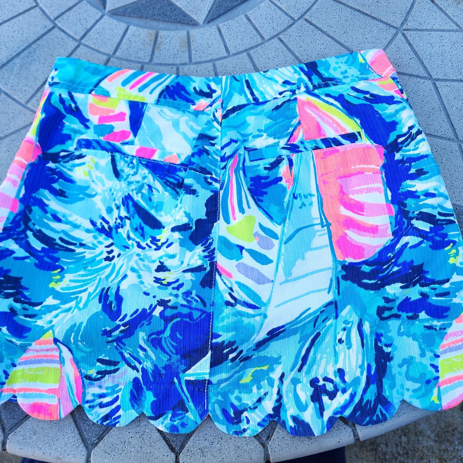 Lilly Pulitzer Lilly Pulitzer Colette Blue Ibiza Cabana Cocktail Skort Size 24" / US 00 / IT 34 - 8 Thumbnail
