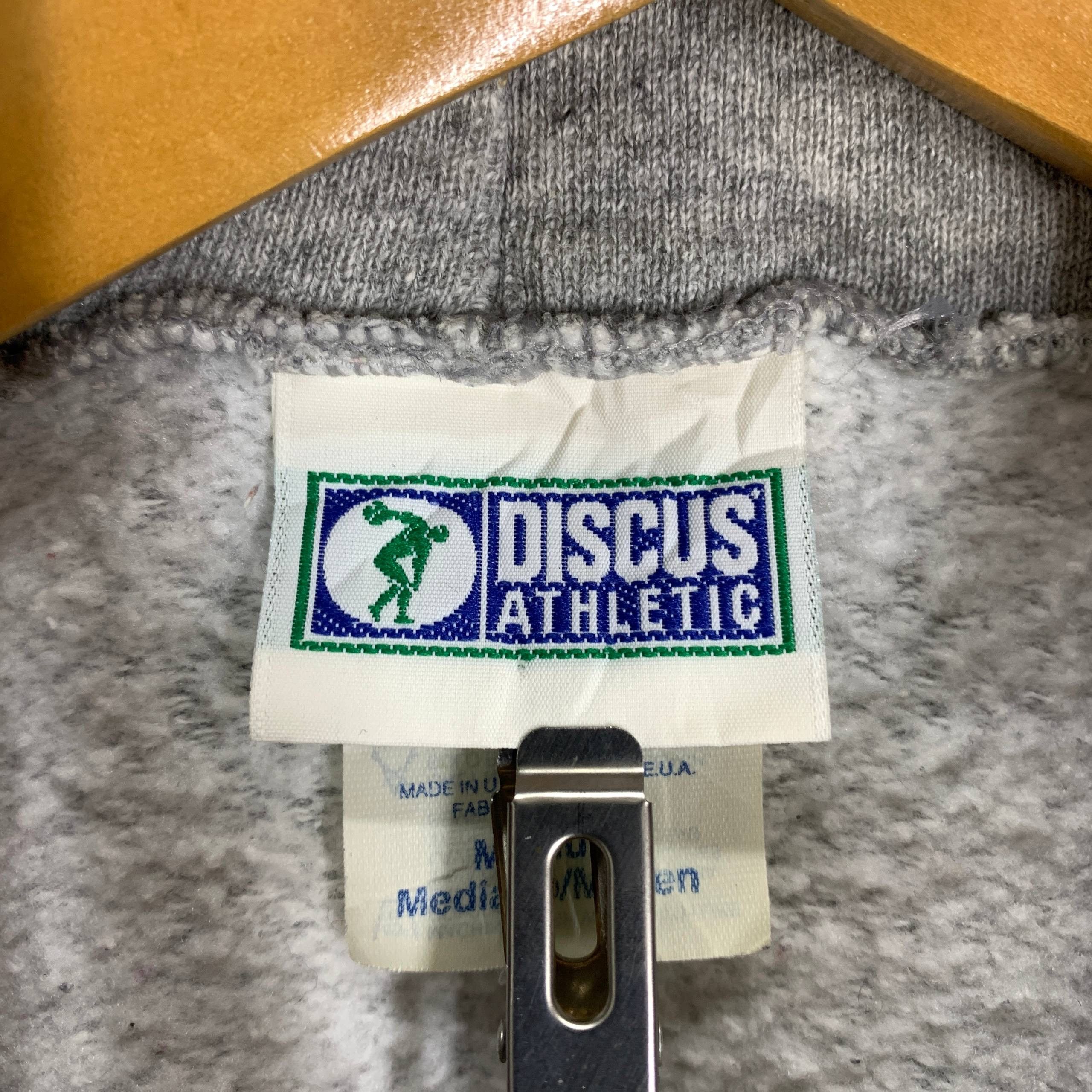 Vintage 90s Vintage DISCUS ATHLETIC Hoodie Pullover #2585/W Size US M / EU 48-50 / 2 - 7 Thumbnail