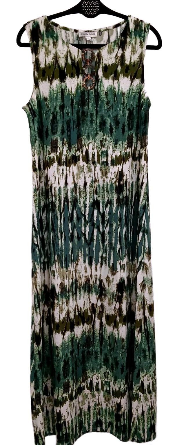 Designer Chelsea Taylor Printed Maxi Tank Dress Women's Medium Size M / US 6-8 / IT 42-44 - 1 Thumbnail