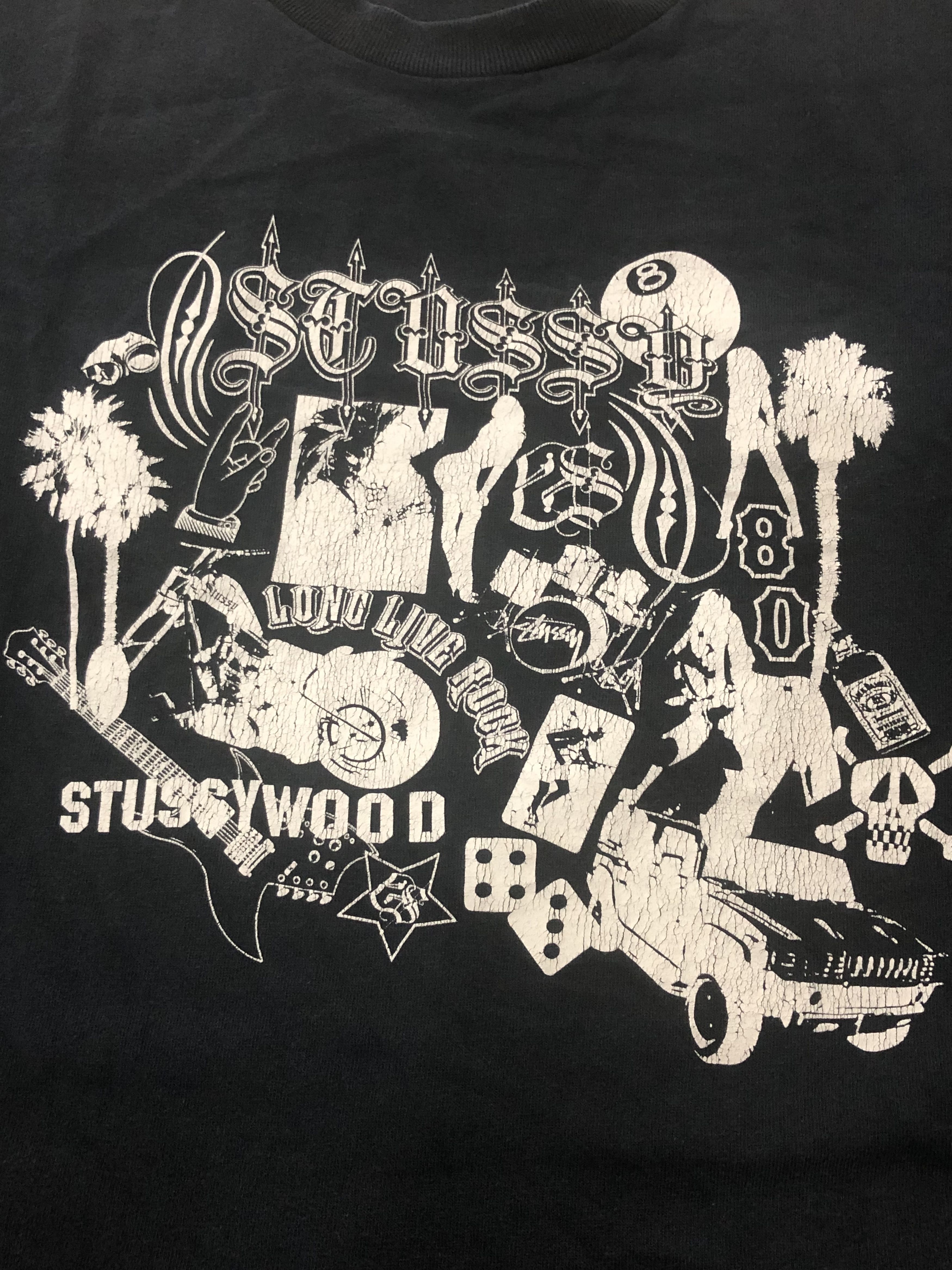 Stussy × Vintage Vintage StussyWood Long Live Rock T-shirts Size US L / EU 52-54 / 3 - 3 Thumbnail