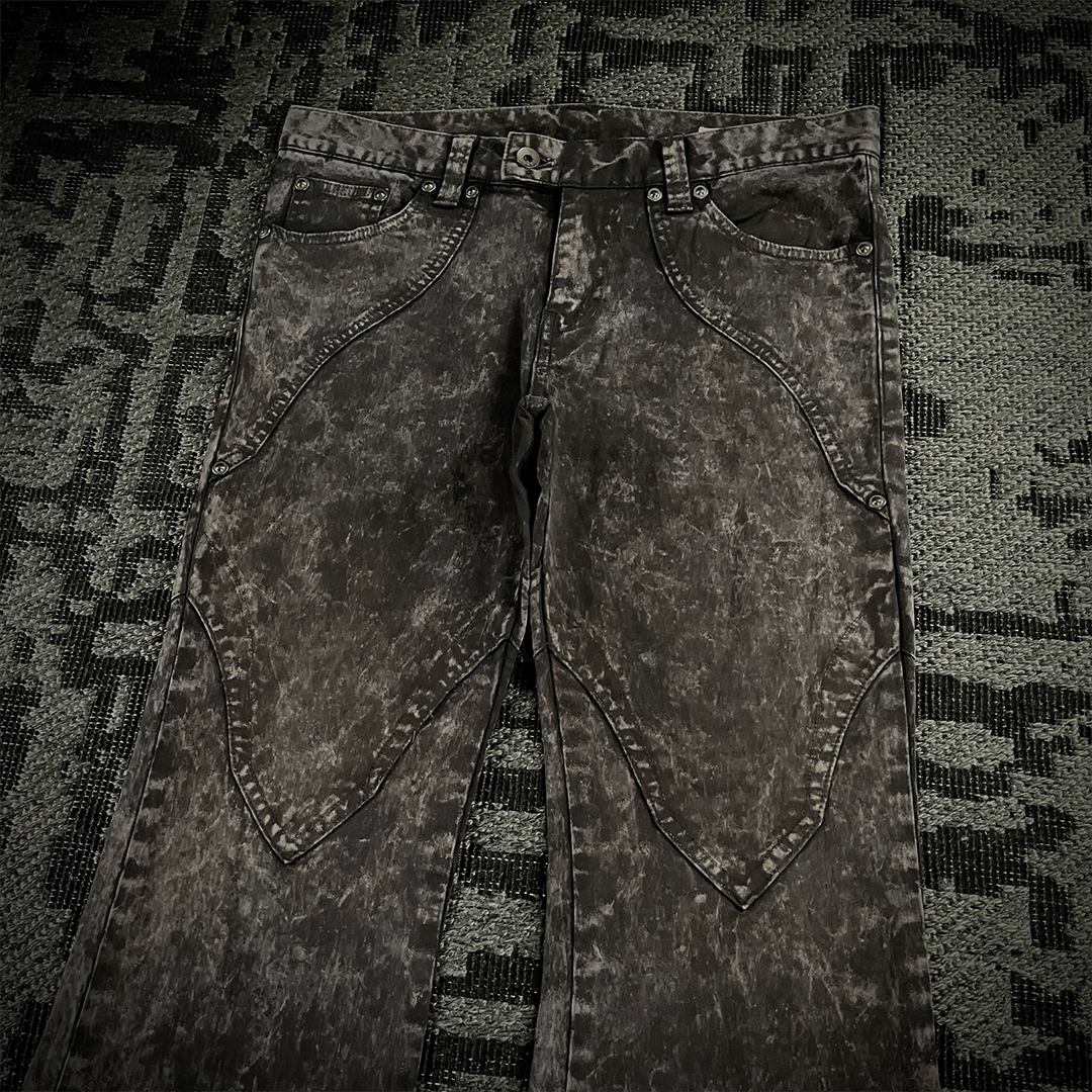 Japanese Brand Semantic Design Tie Dye Flared Pants Size US 33 - 2 Thumbnail