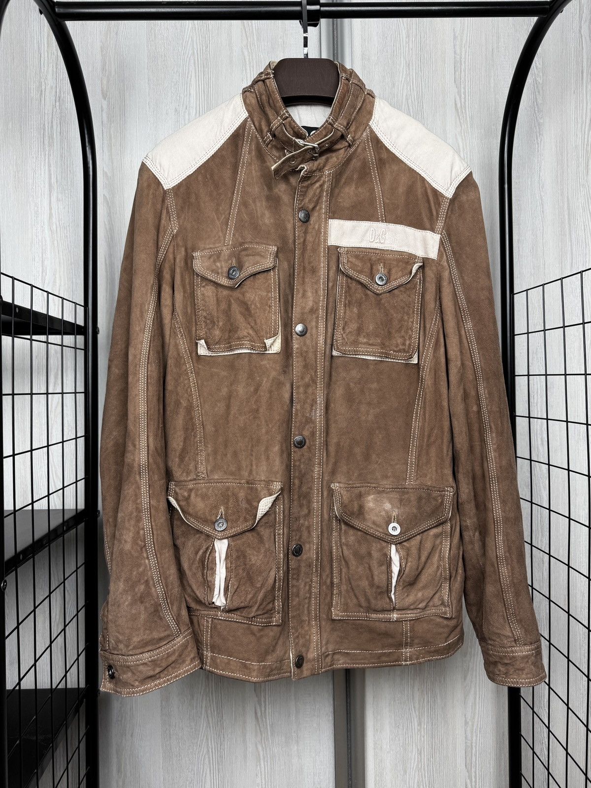 Dolce & Gabbana Dolce & Gabbana Leader SS05 lambskin suede leather jacket Size US L / EU 52-54 / 3 - 2 Thumbnail