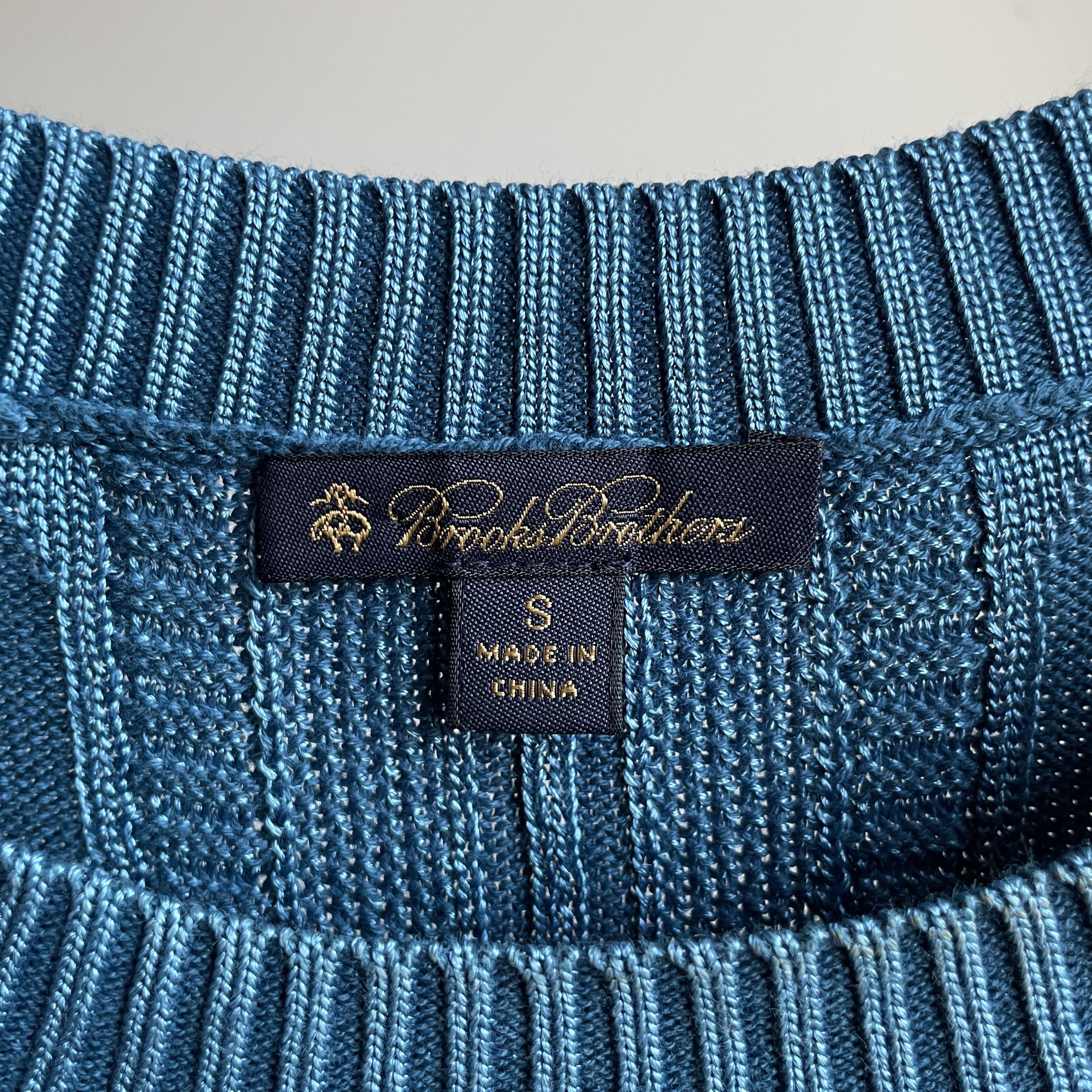 Brooks Brothers Brooks Brothers Womens Cable Knit Cotton/Rayon Vest Sweater Size S / US 4 / IT 40 - 4 Thumbnail
