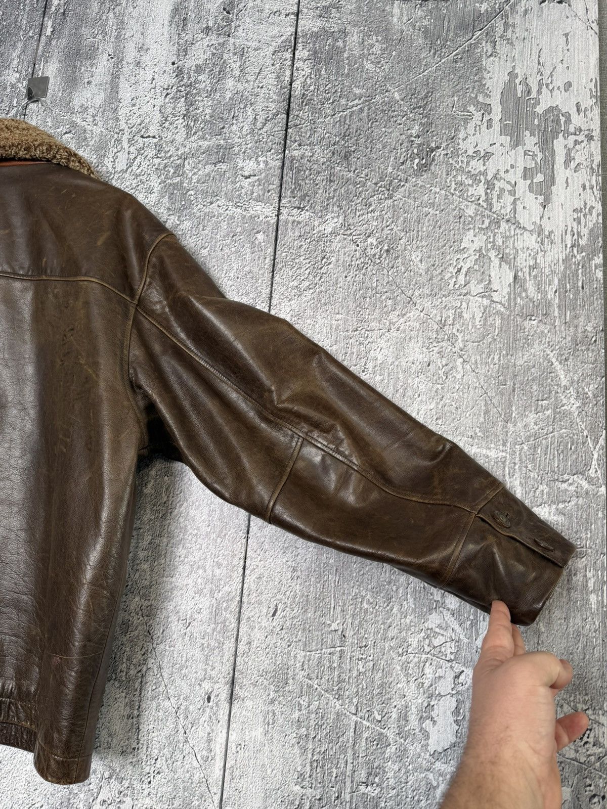Timberland Vintage Timberland Leather Jacket Brown Shearling Collar Size US M / EU 48-50 / 2 - 19 Thumbnail