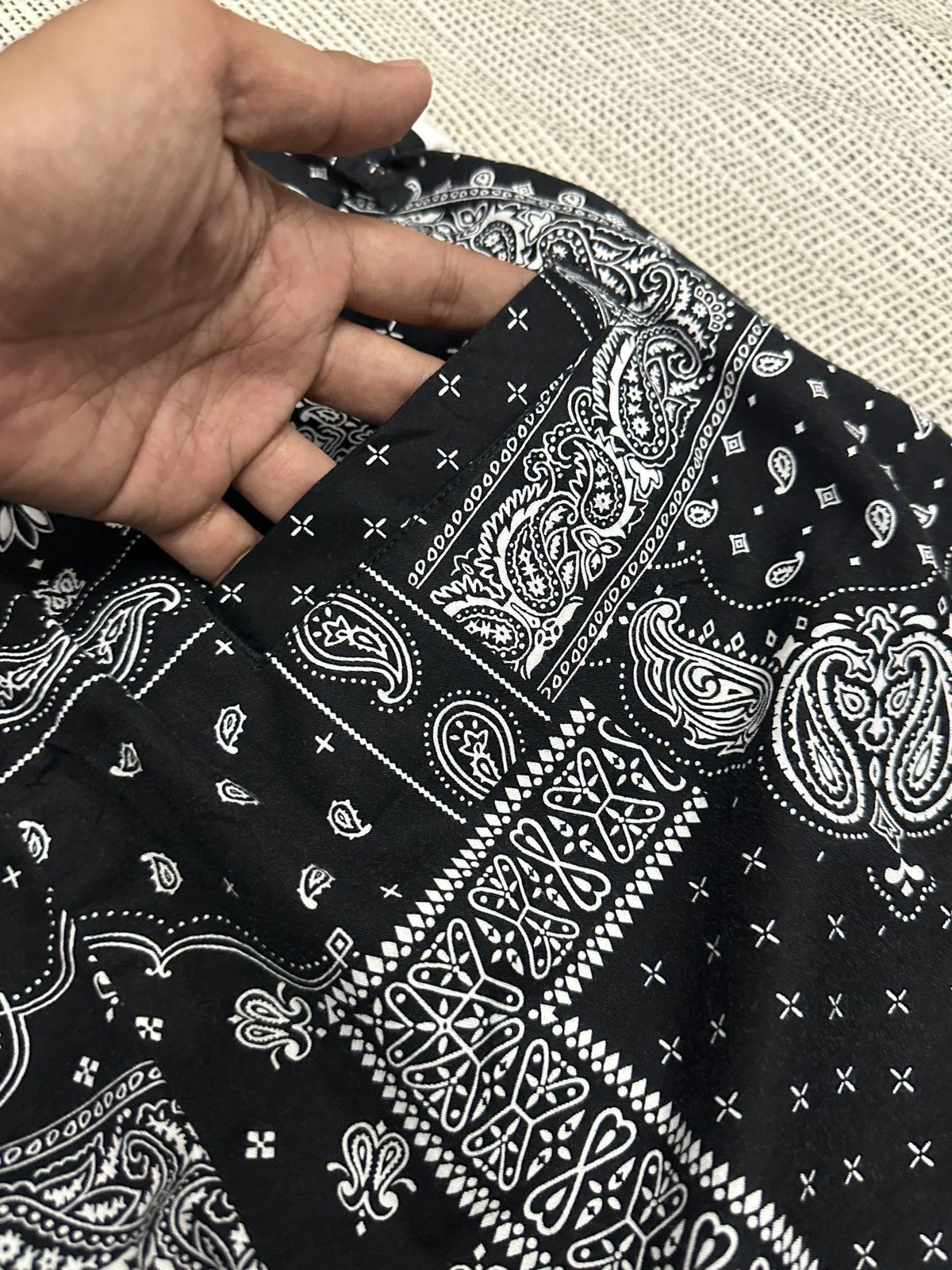 Japanese Brand × monkey time 🔥🔥🔥Monkey Time Paisleys Pants / Trousers Size US 35 - 11 Thumbnail