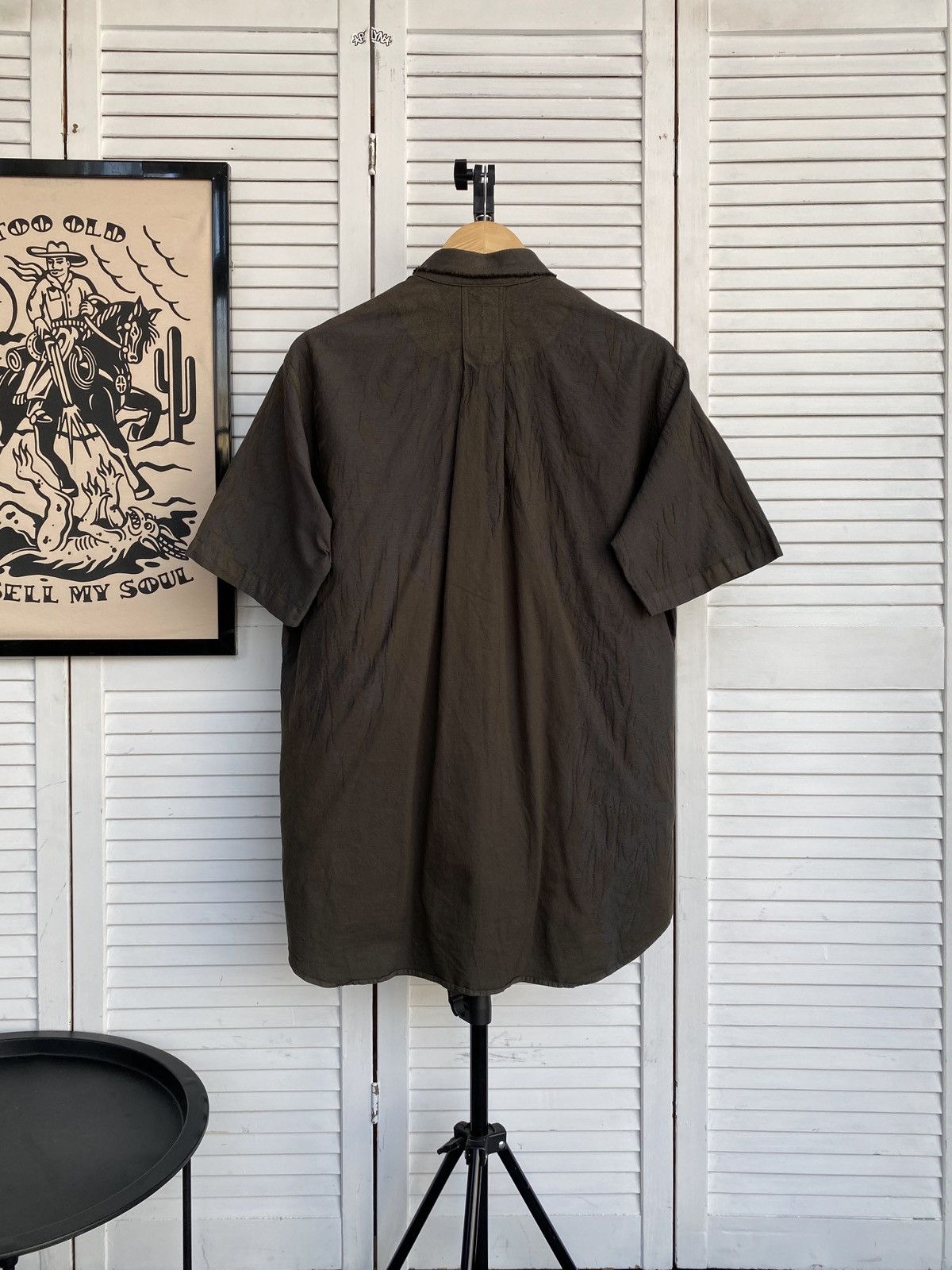 Issey Miyake × Japanese Brand × Vintage ISSEY MIYAKE A-POC "Shadow Stitch" Raw Edge Textured Shirt Size US M / EU 48-50 / 2 - 2 Thumbnail