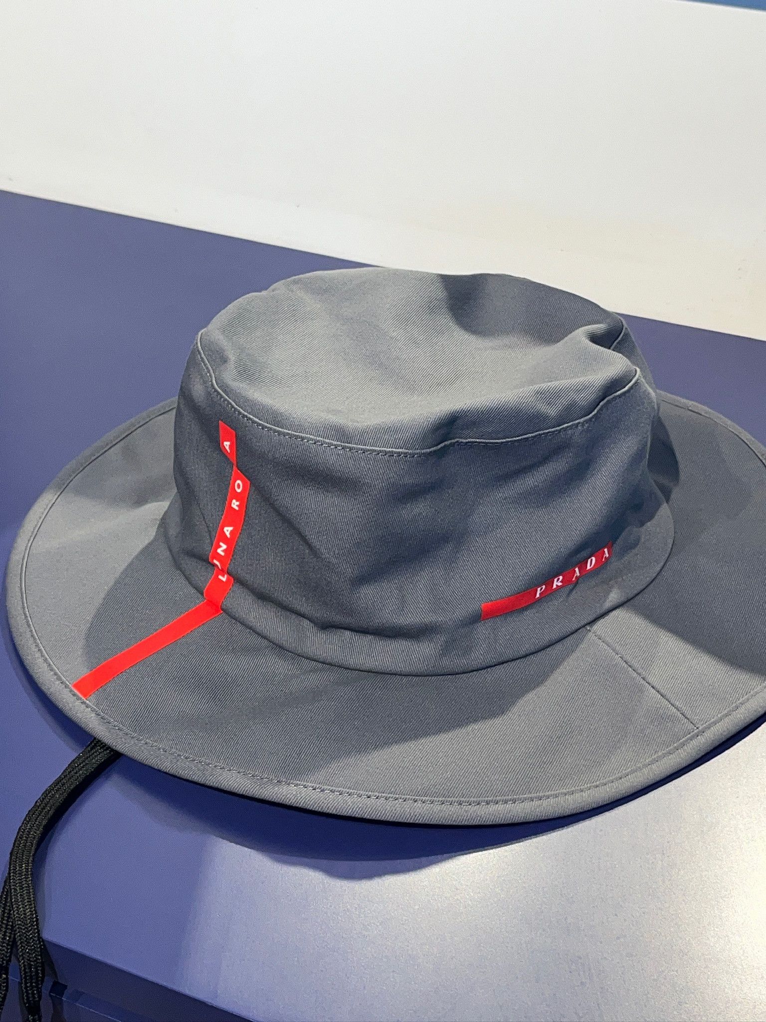 Prada PRADA Luna Rossa Bucket Hat Cap Red Tab Pirelli Team 2024